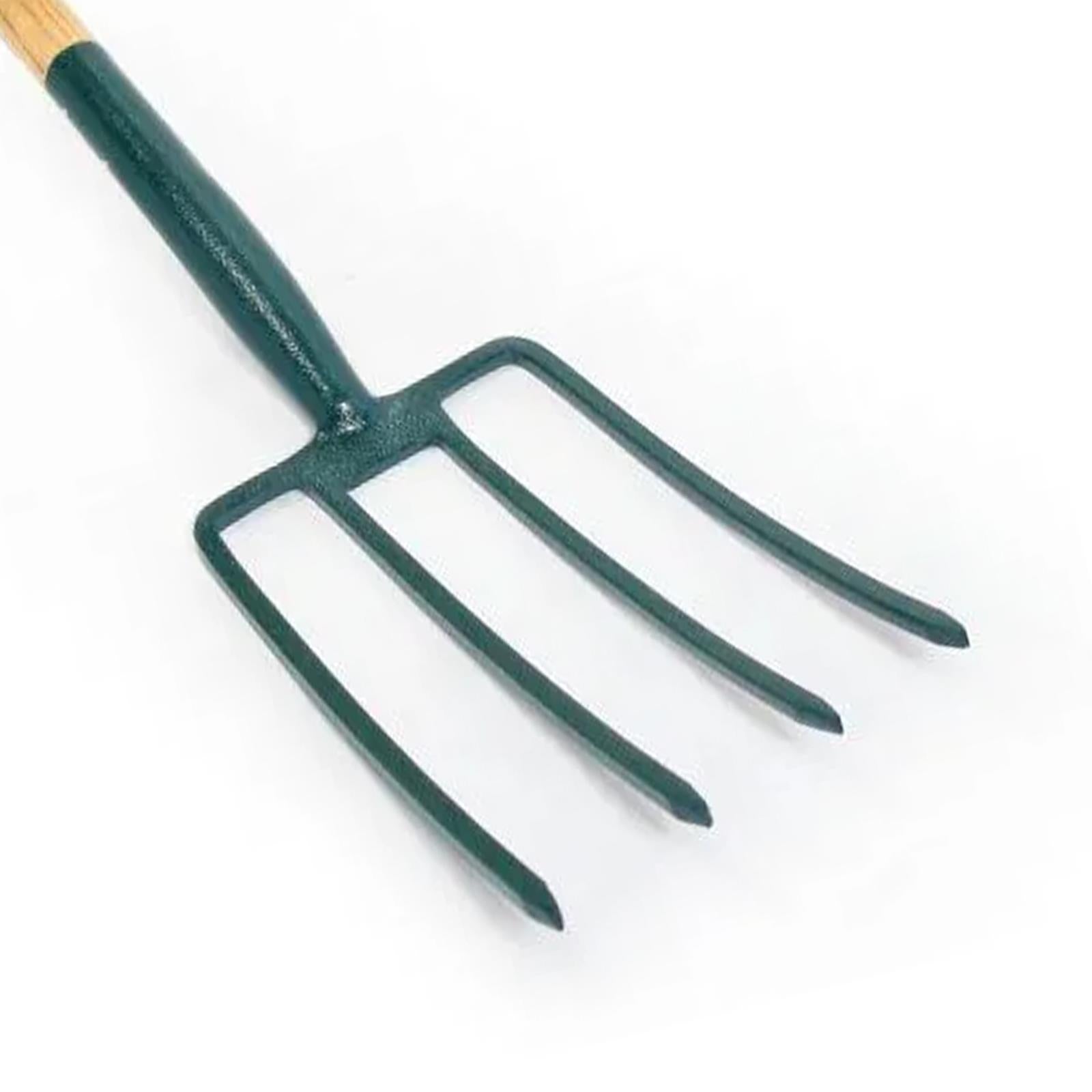 Carbon Steel ergonomic soft grip handle and hardwood shaft Digging Fork