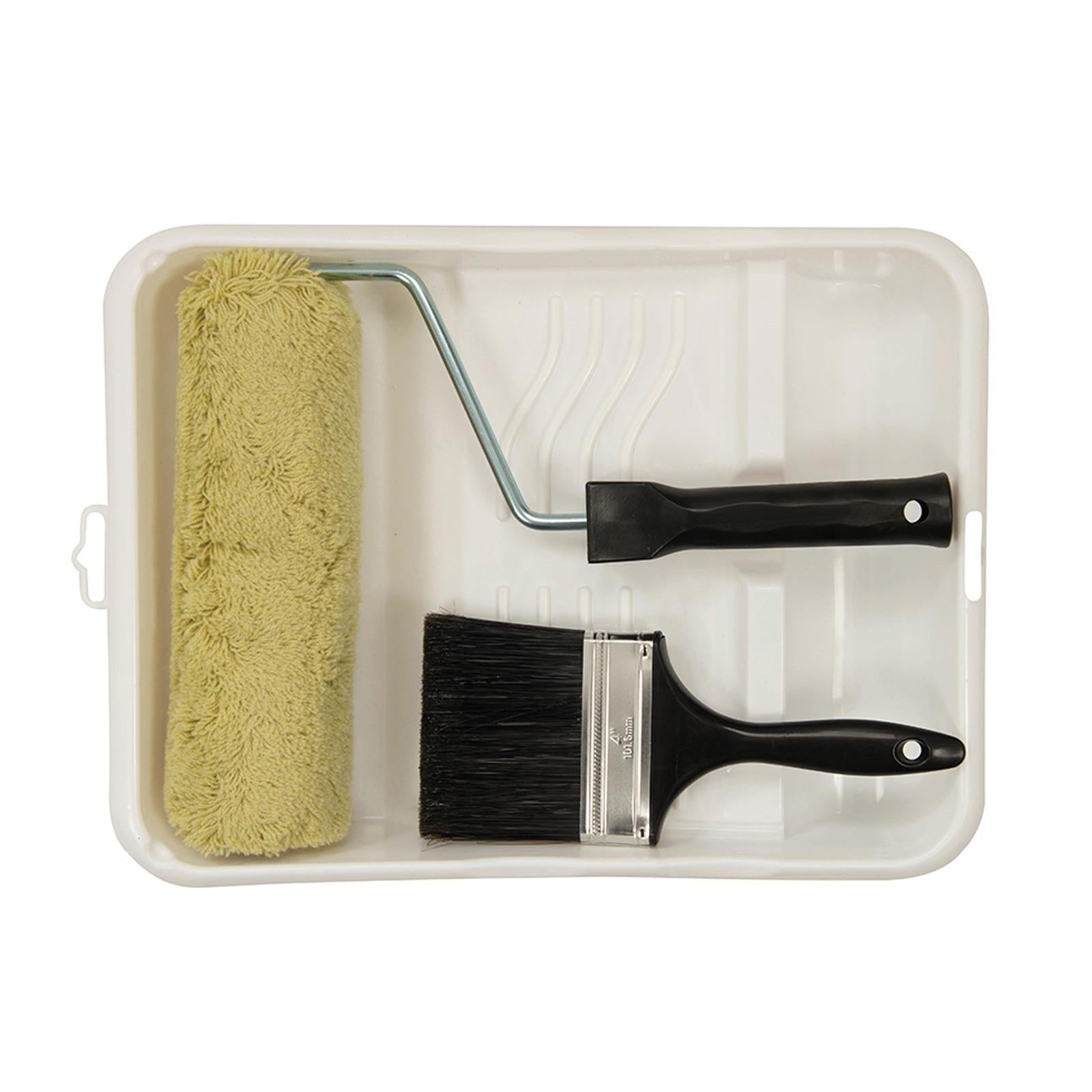 Masonry Roller Set 3Pc Extra Long Pile Acrylic Roller With Woven Fabric