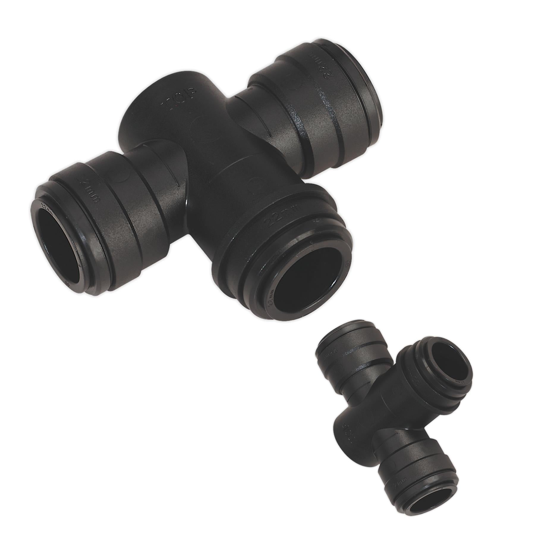 Sealey Equal Water Trap Tee 22mm (John Guest Speedfit - PMTT22E)
