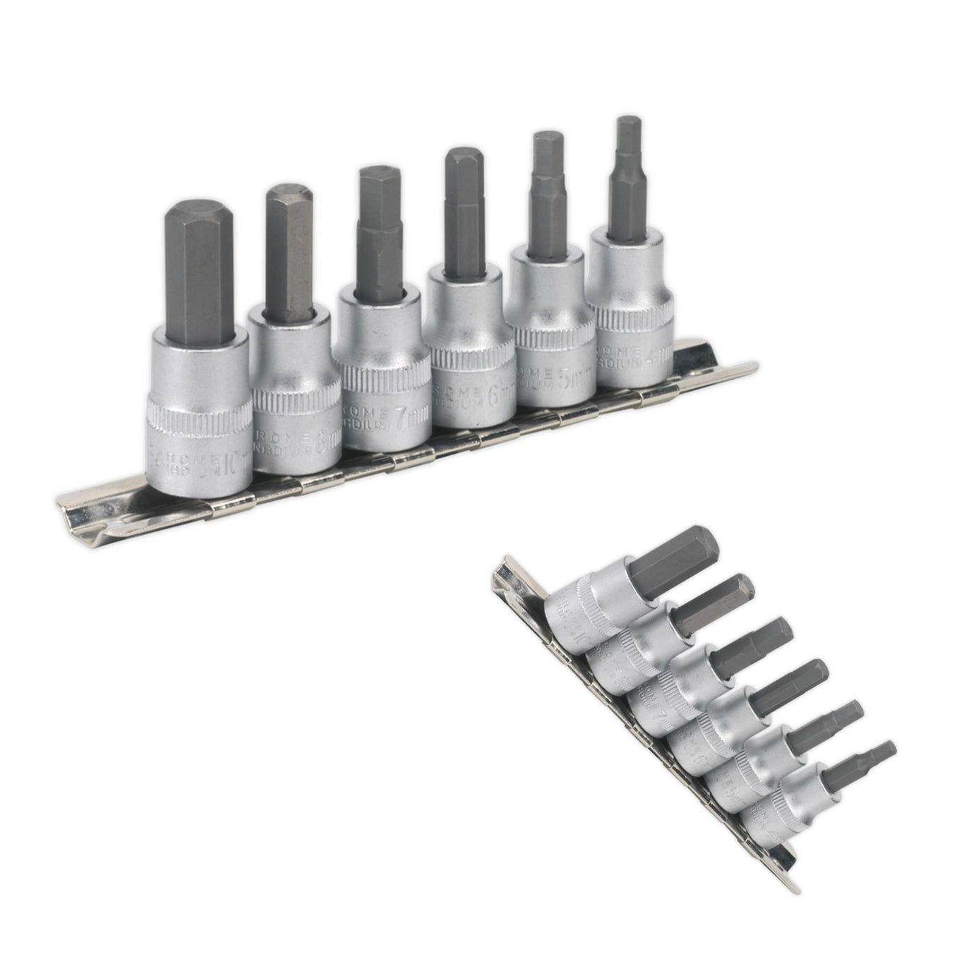 Sealey Hex Key Socket Bit Set 6pc 3/8"Sq Drive Metric