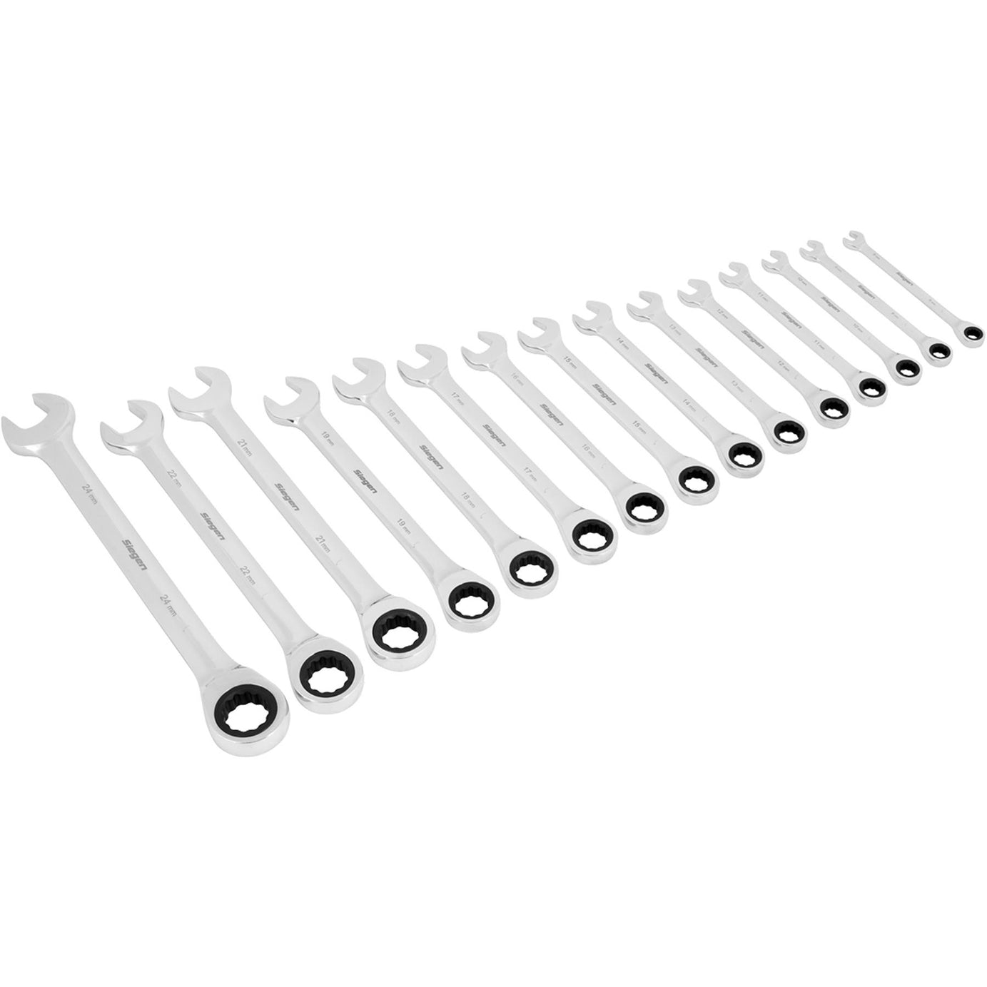Sealey Combination Ratchet Spanner Set 15pc Metric