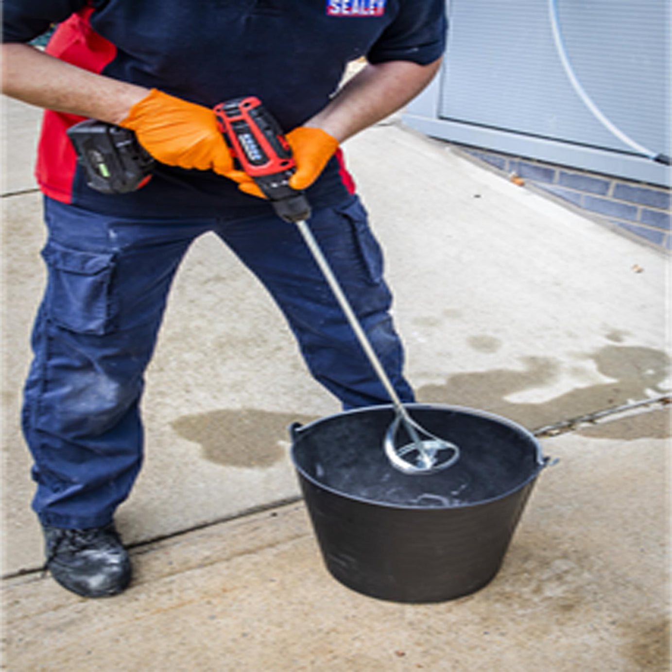 Sealey Hex Shank Mixer Paddle 100 x 600mm