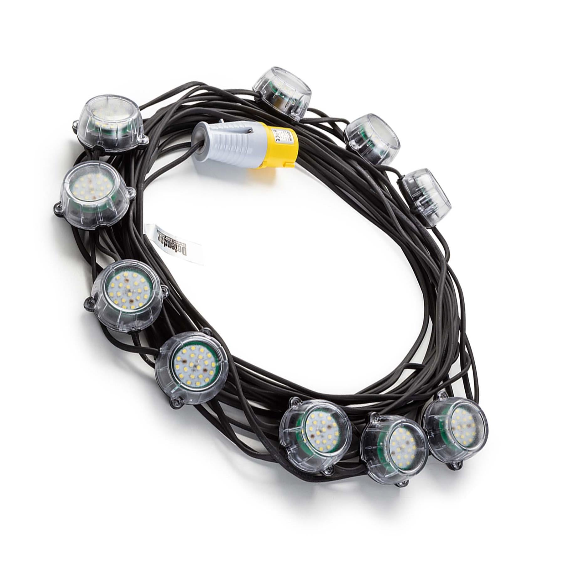 Defender 22m Heavy Duty LED Encapsulated Festoon String Lights 50W 110V 50W