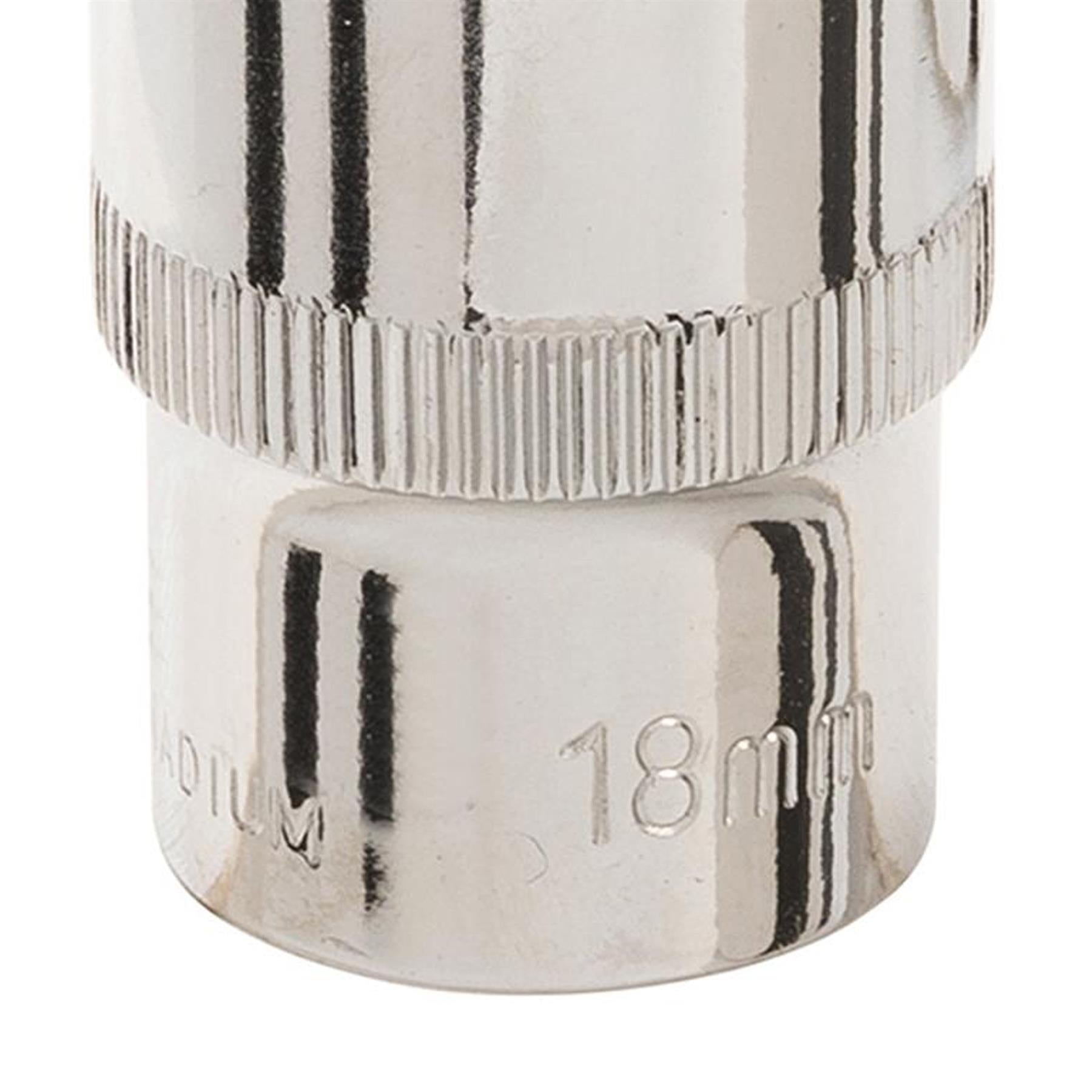 Socket 1/2" Drive Metric Hex Square 18mm Individual Hex Polished Crv Quality