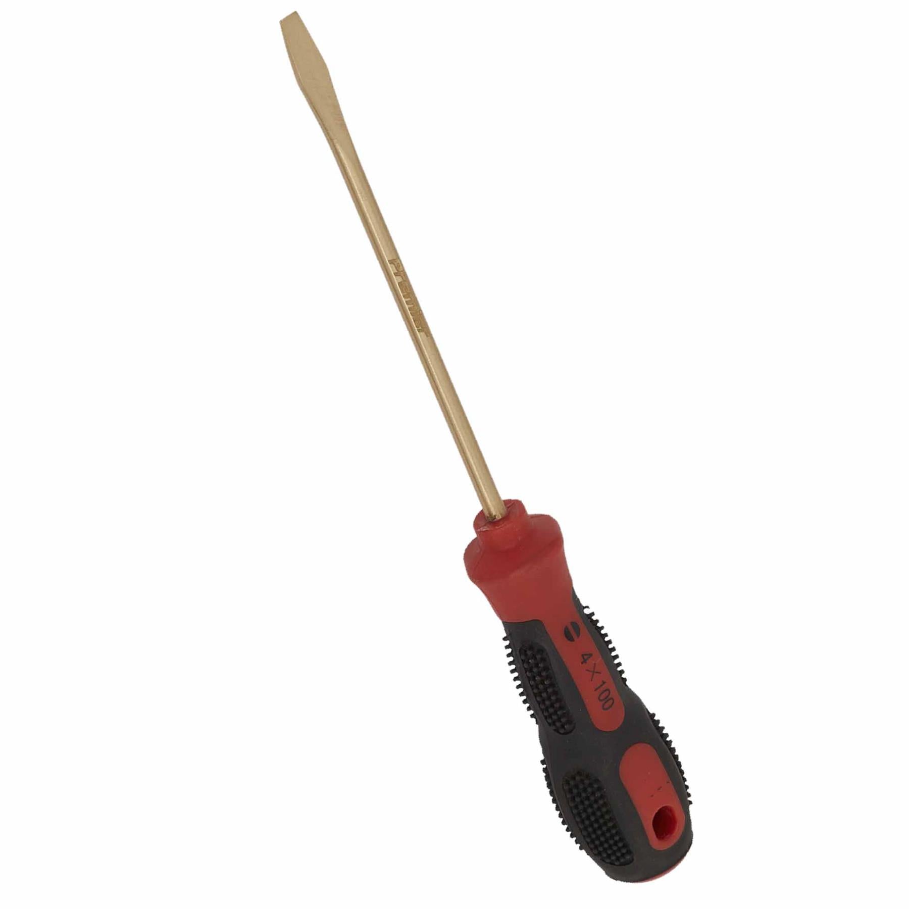 Screwdriver Slotted 4 x 100mm - Non-Sparking. NS093 Sealey