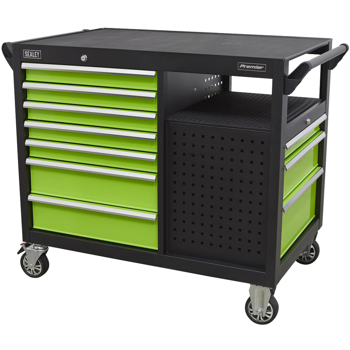 Sealey Mobile Workstation 10 Drawer 1140mm Green/Black