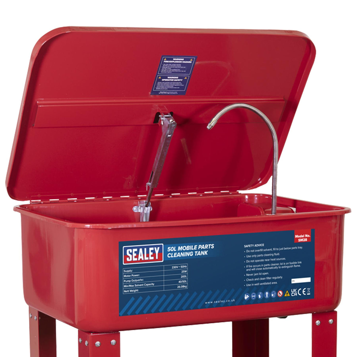 Sealey Mobile Parts Cleaning Tank 50L