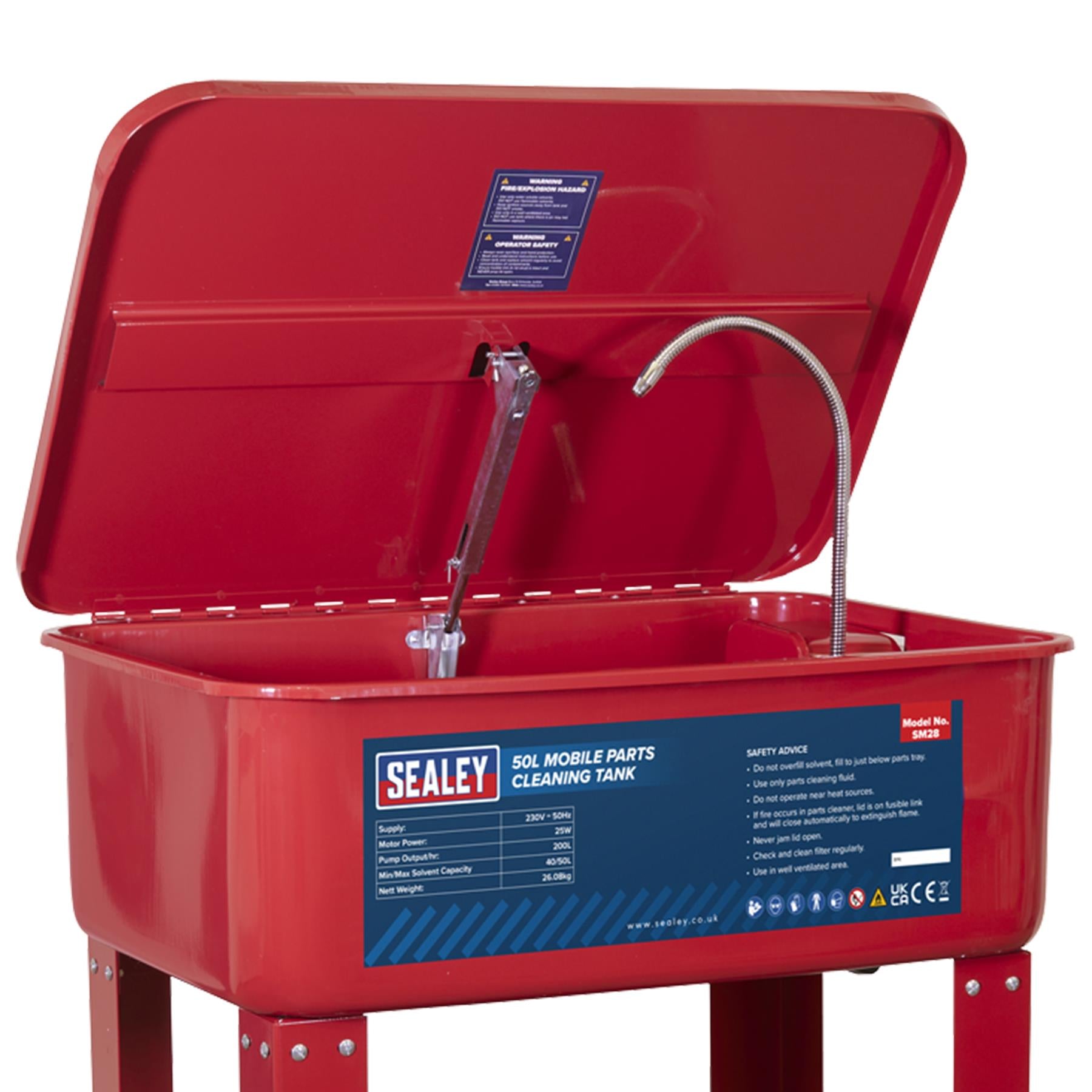 Sealey Mobile Parts Cleaning Tank 50L