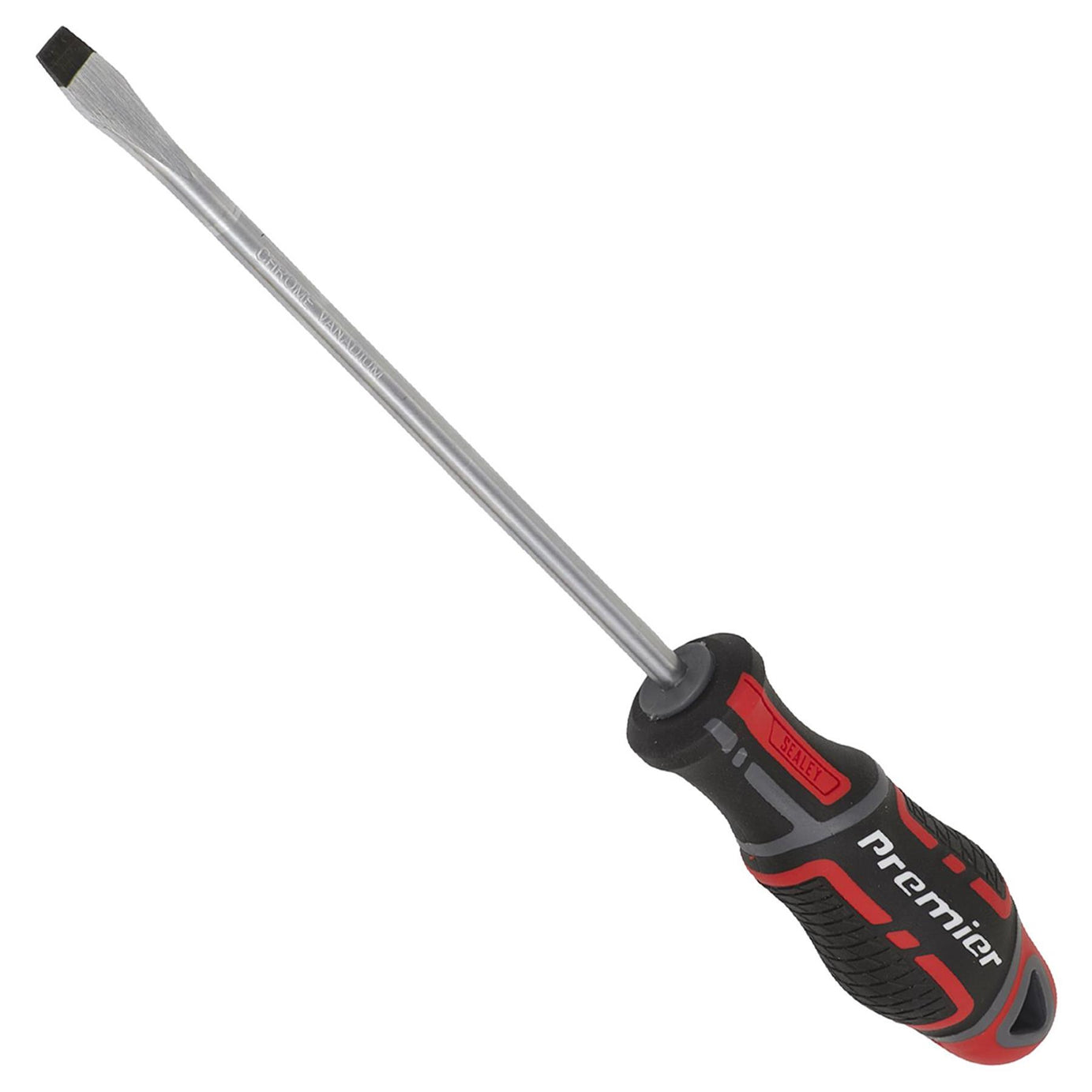 Sealey Screwdriver Slotted 6 x 150mm Flat Soft Grip Handle Magnetic GripMAX