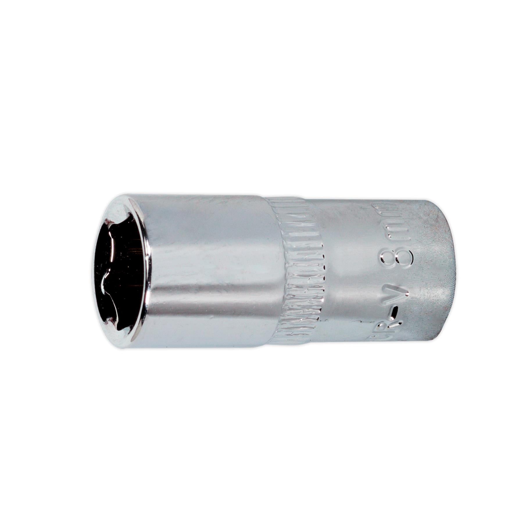 Sealey WallDrive Socket 8mm 1/4"Sq Drive Fully Polished