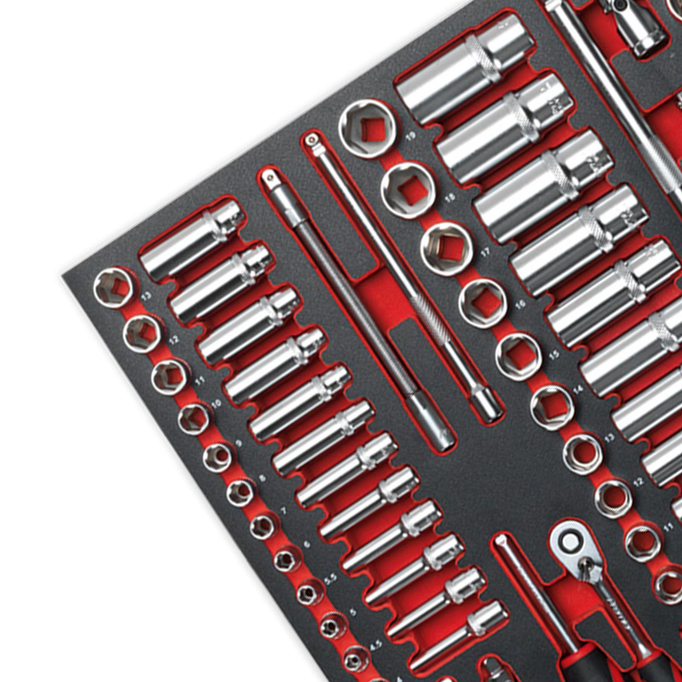 Sealey Tool Tray with Socket Set 91pc 1/4", 3/8" & 1/2"Sq Drive