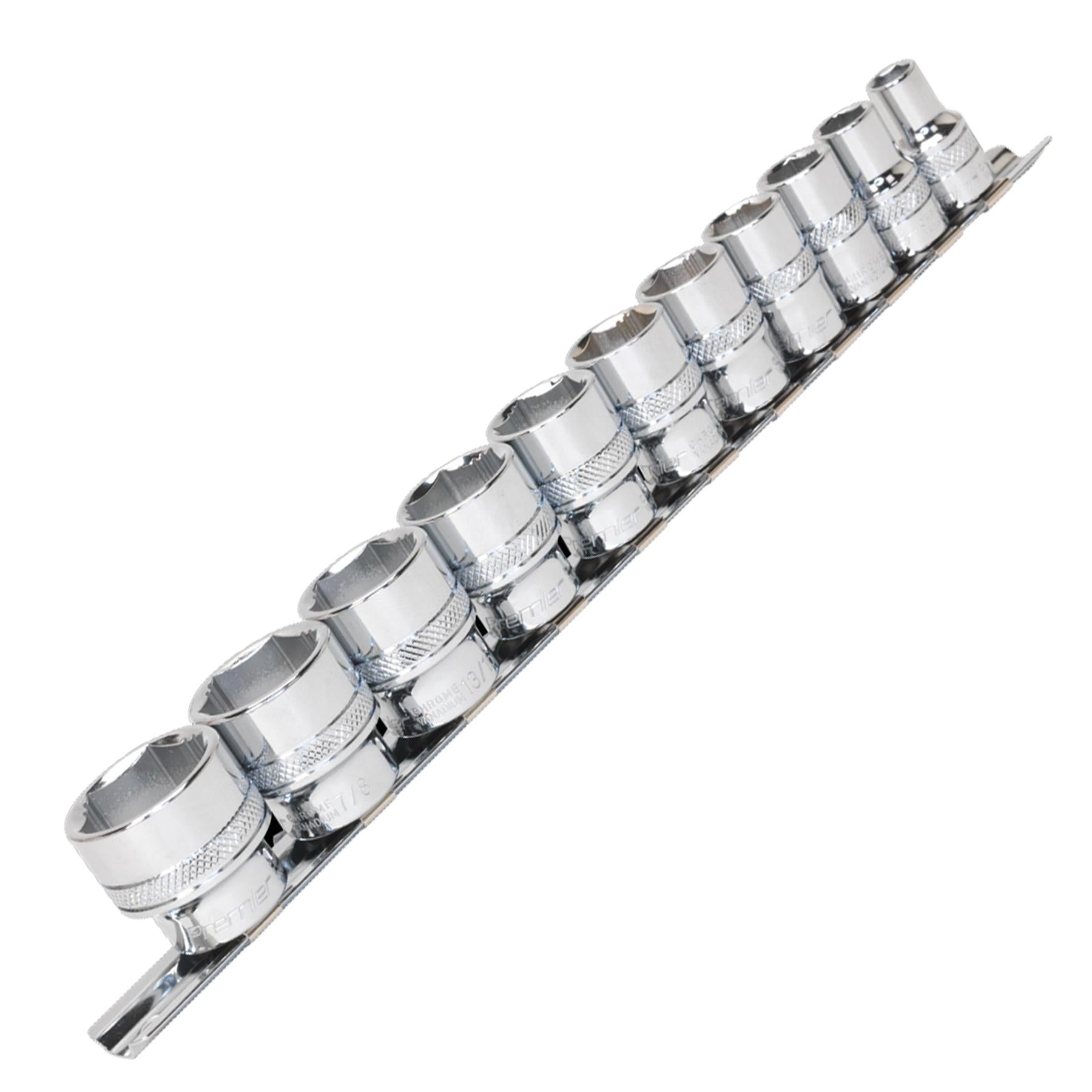 Sealey Socket Set 11pc 3/8"Sq Drive Lock-On 6pt Imperial