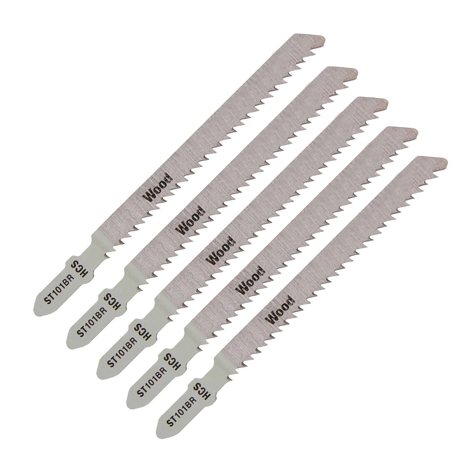 5 X Jigsaw Blade Blades Wood Cutting Softwood Pipes Profiles DIY St101Br