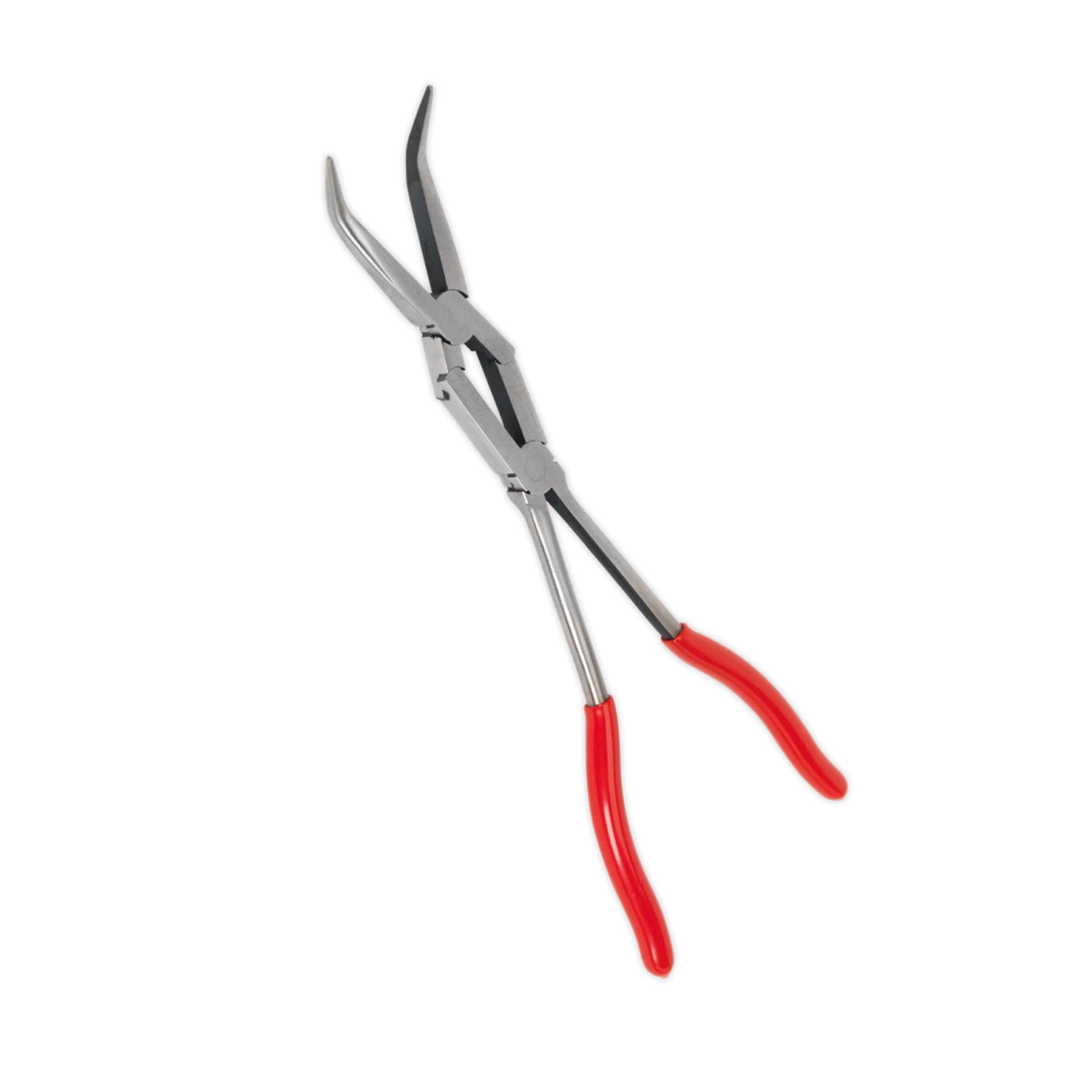 Sealey Flat Nose Pliers Double Joint Long Reach 335mm