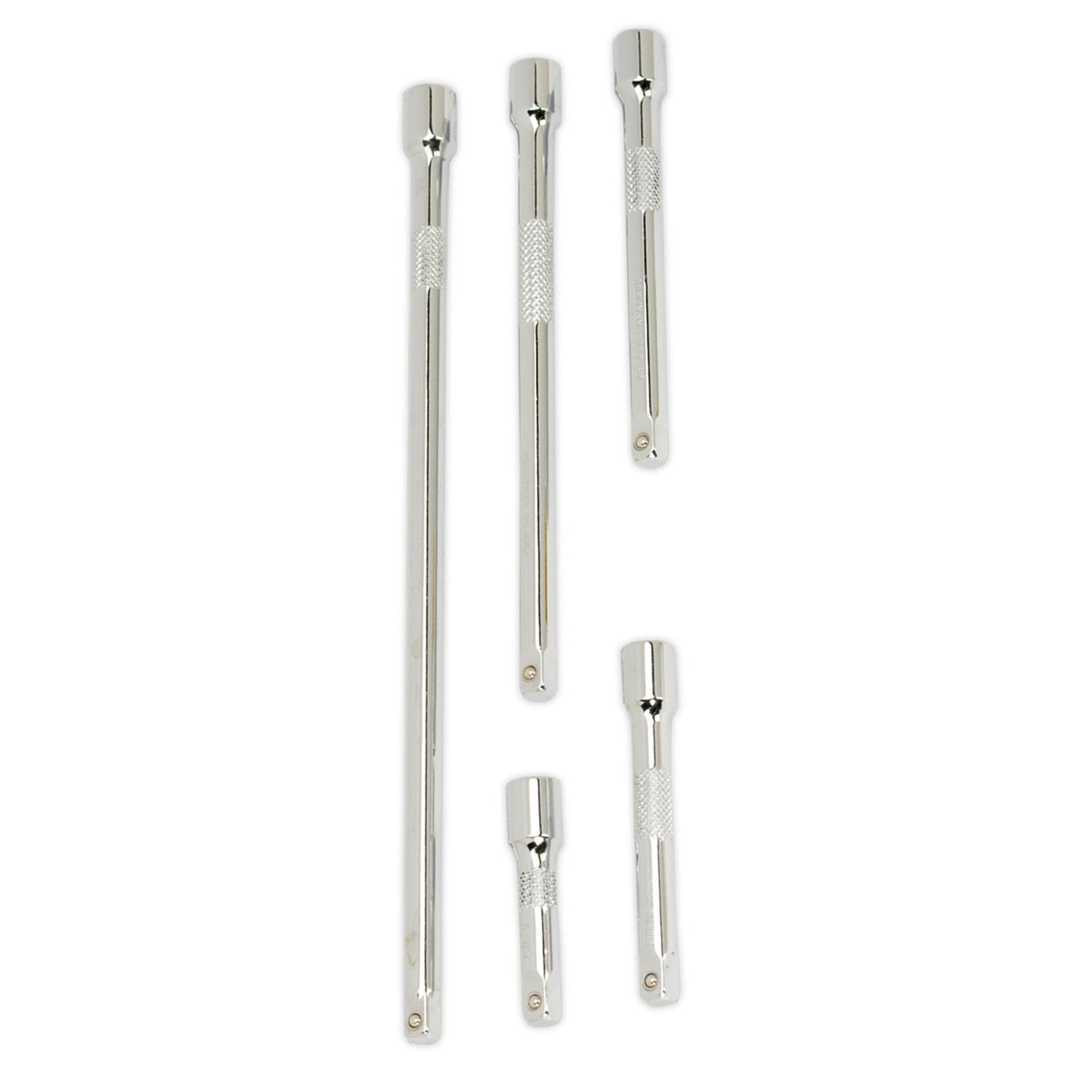 Sealey 5pc Drive Extension Bar Set 1/4"Sq Chrome Vanadium steel