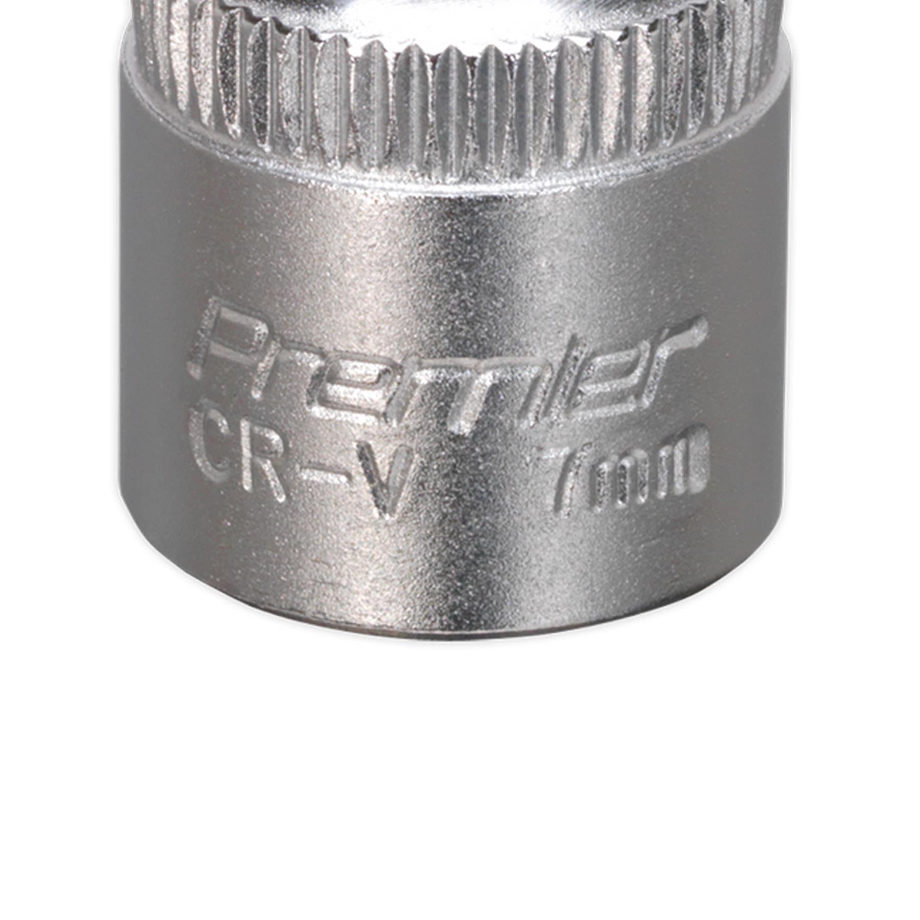 Sealey WallDrive Socket 7mm 3/8"Sq Drive Chrome Vanadium Steel