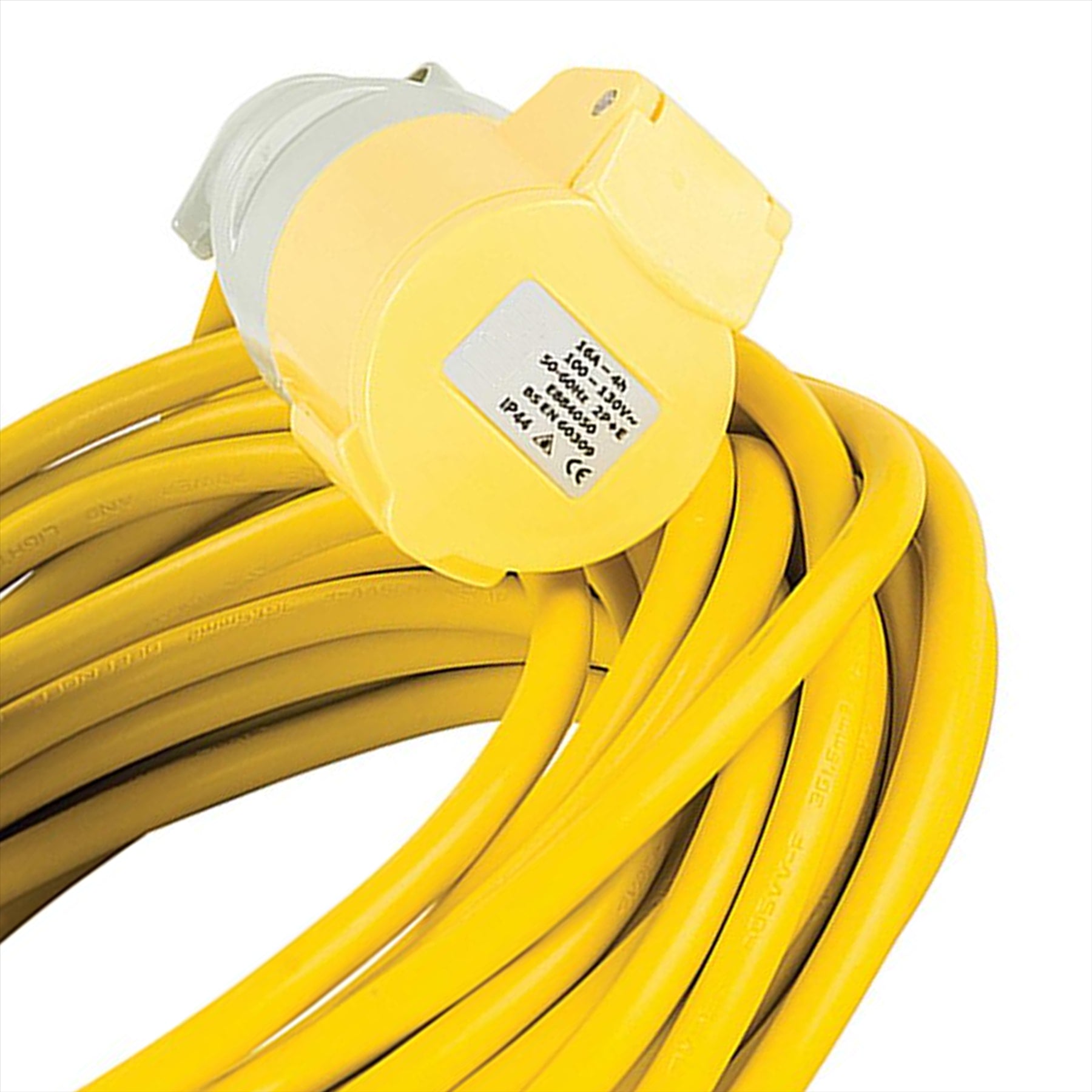 Defender Extension Lead Yellow 2.5mm2 16A 14m 110V