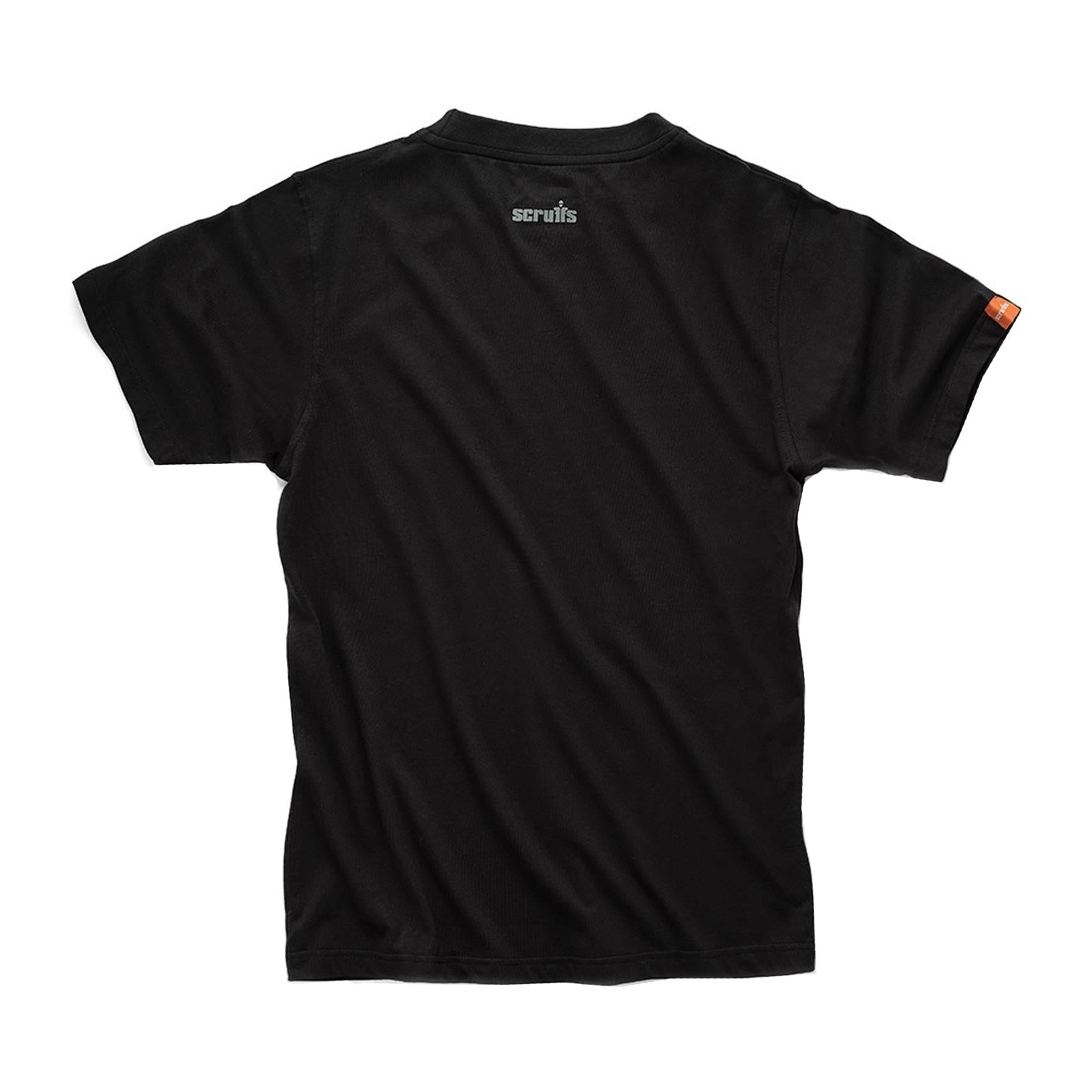 Scruffs Eco Worker T-Shirt Hardwearing Work Shirt Black L