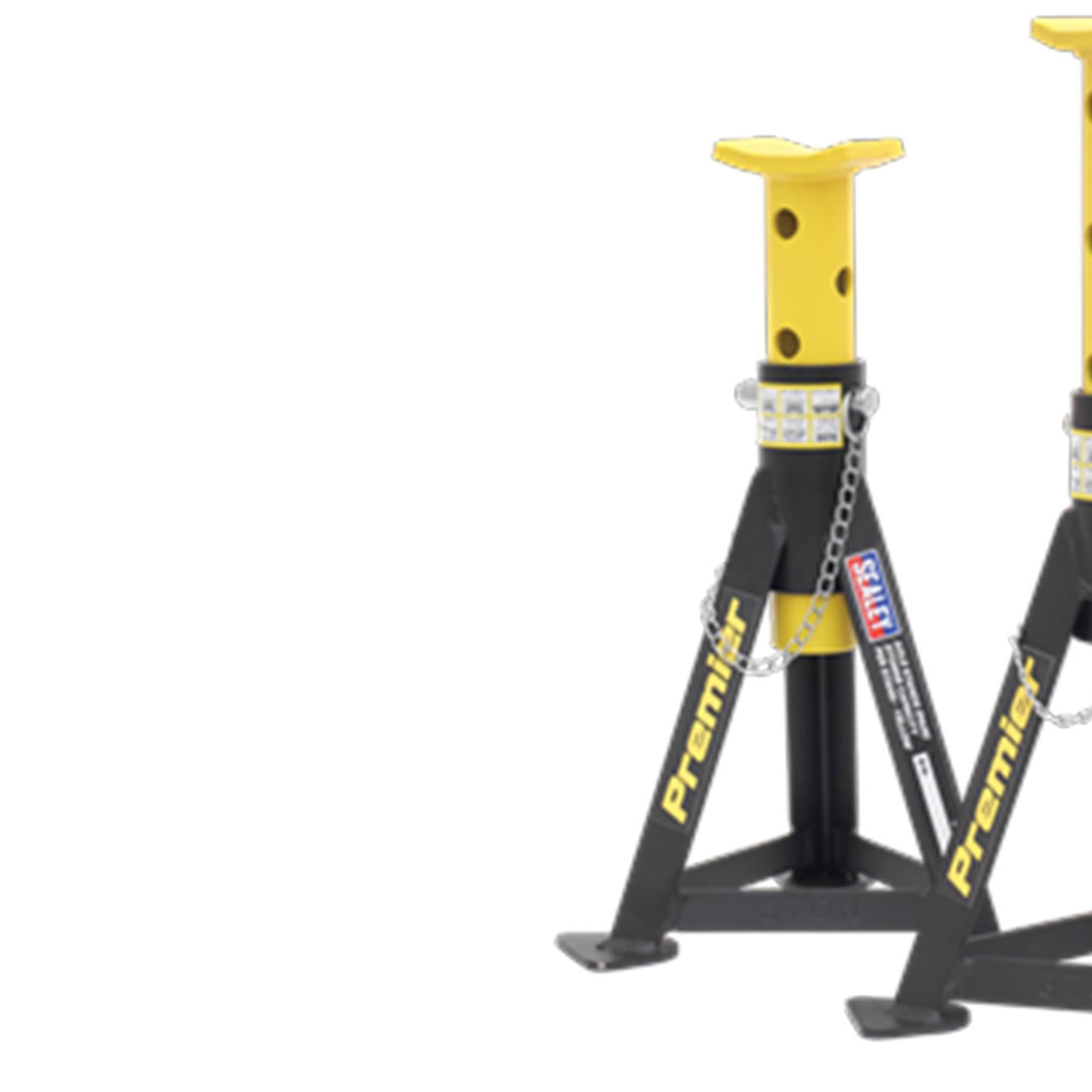Sealey Axle Stands (Pair) 3tonne Capacity per Stand Yellow