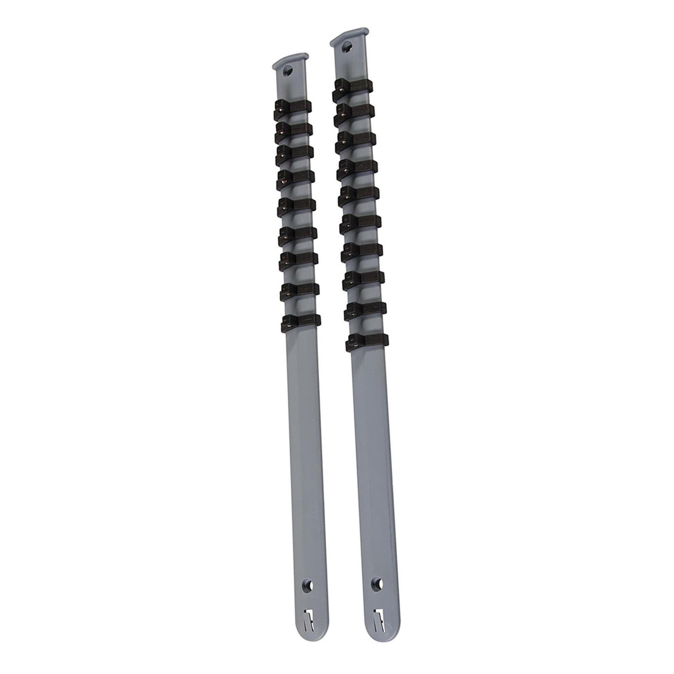 1/4" Drive Socket Holder Storage Organiser Rail Set- 18 Clips For Wall Mounting