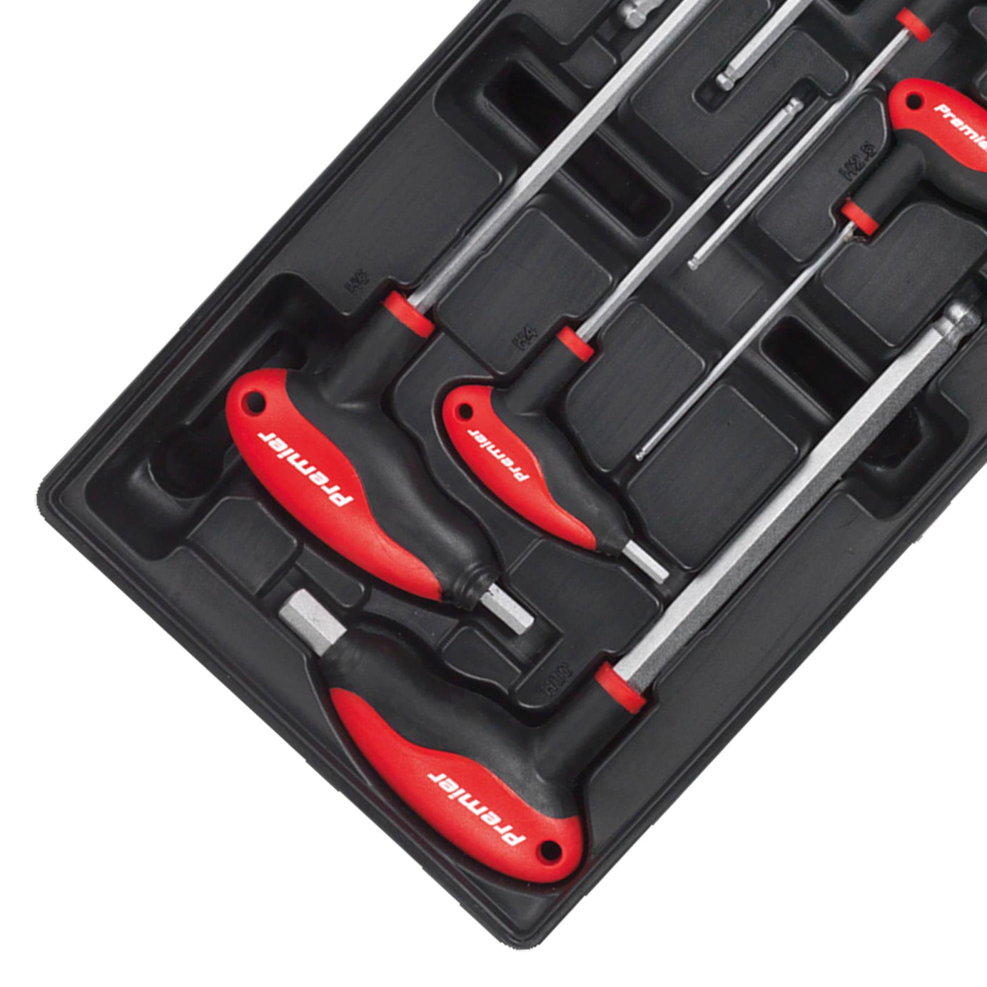Sealey Tool Tray with T-Handle Ball-End Hex Key Set 8pc