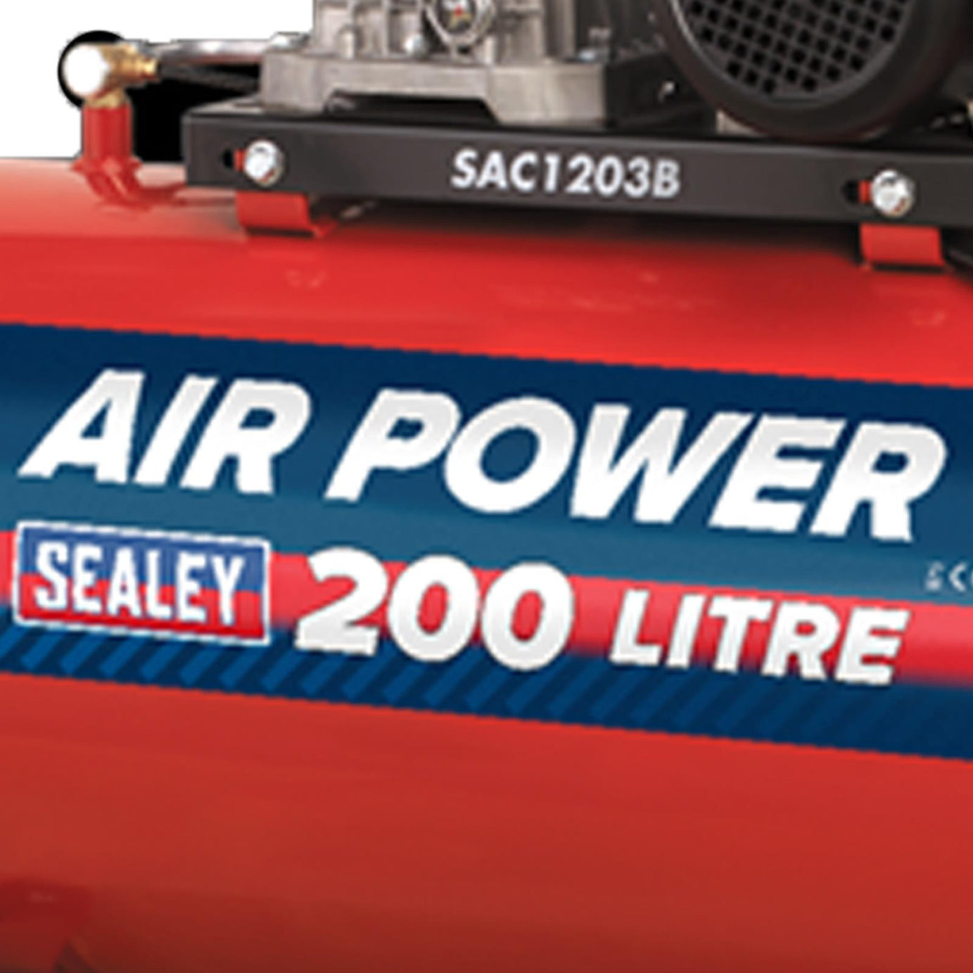 Sealey SAC1203B Air Compressor 200L Belt Drive 3hp with Cast Cylinders
