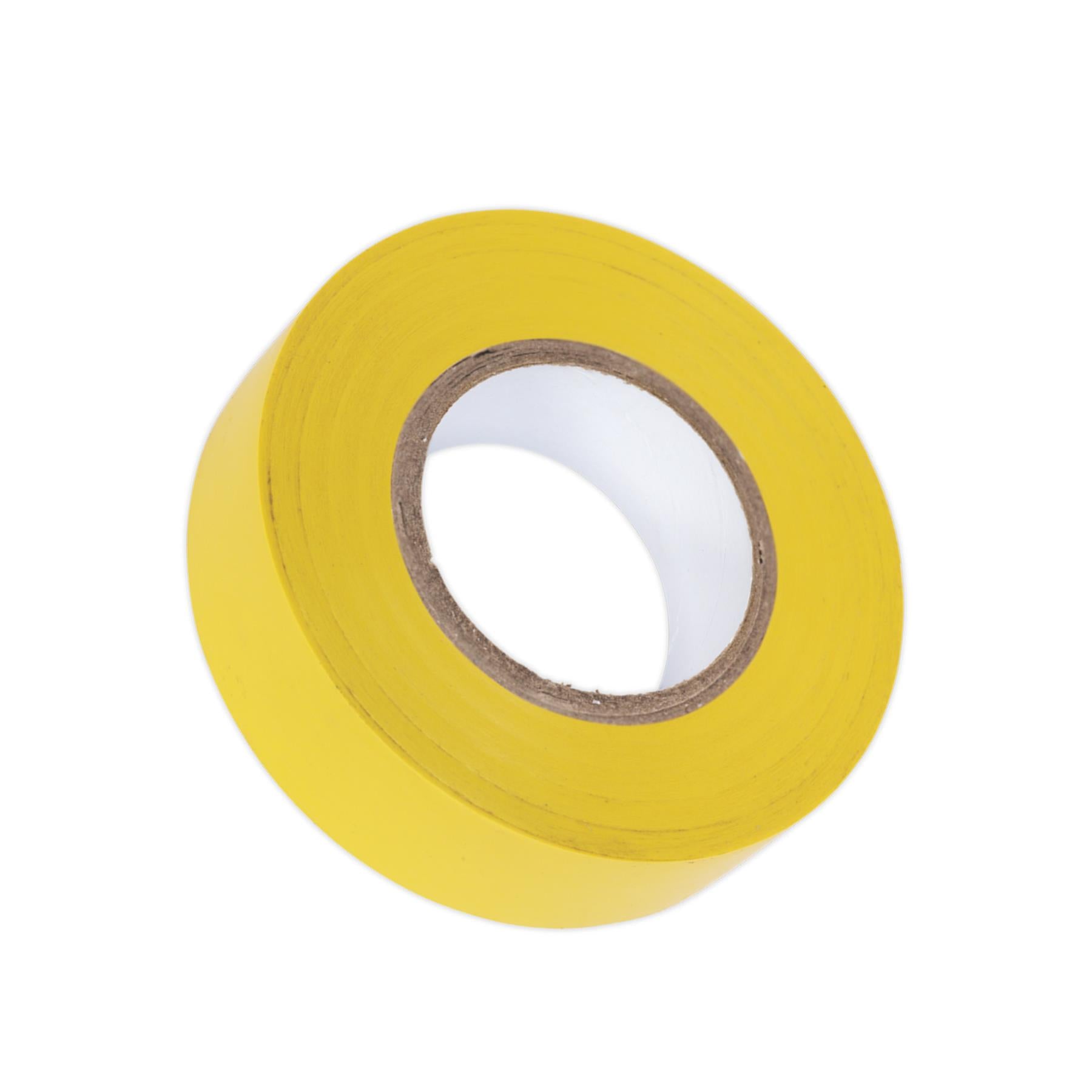 Sealey PVC Insulating Tape 19mm x 20m Yellow Pack of 10