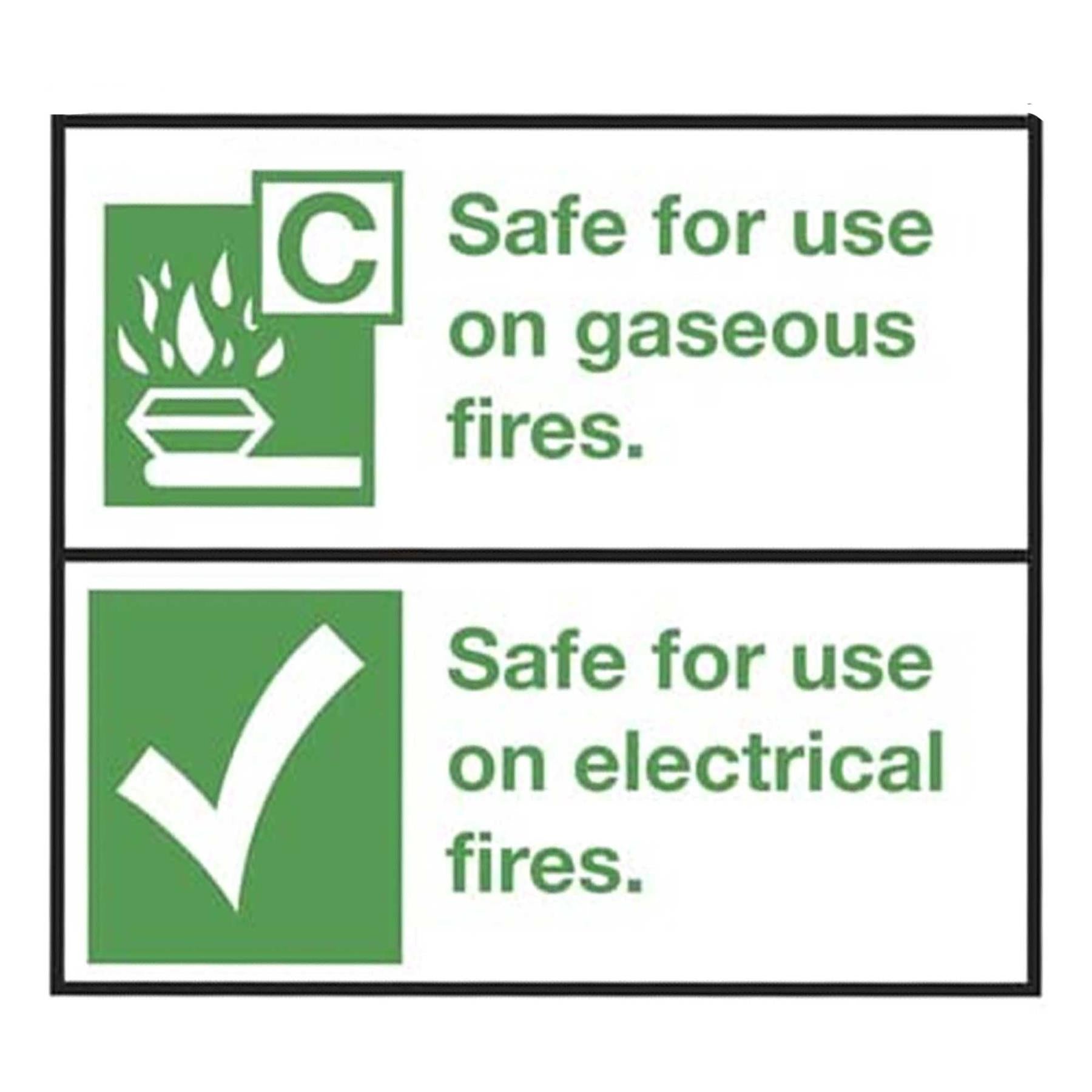 Sealey Safe Conditions Safety Sign - Powder Fire Extinguisher - Self-Adhesive Vinyl - Pack of 10