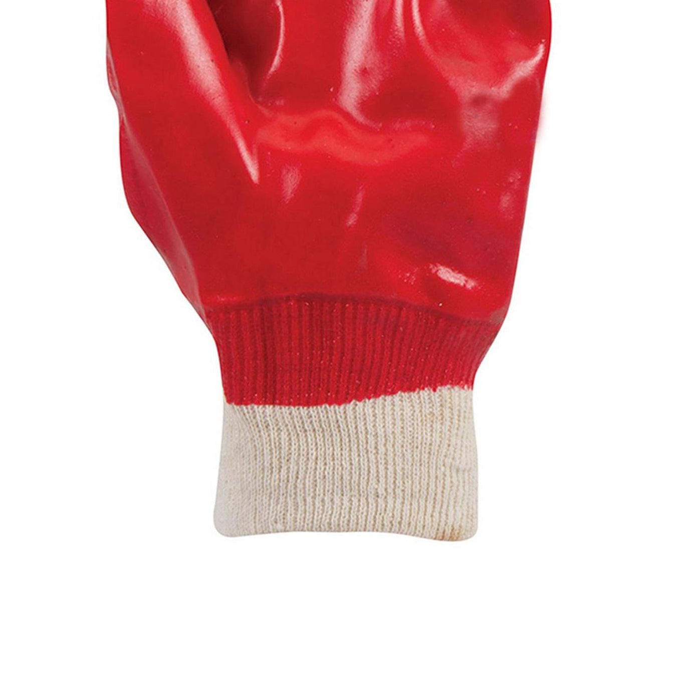 1 x Red PVC Gloves Full Dipped Quality Safety Protective Workwear PPE