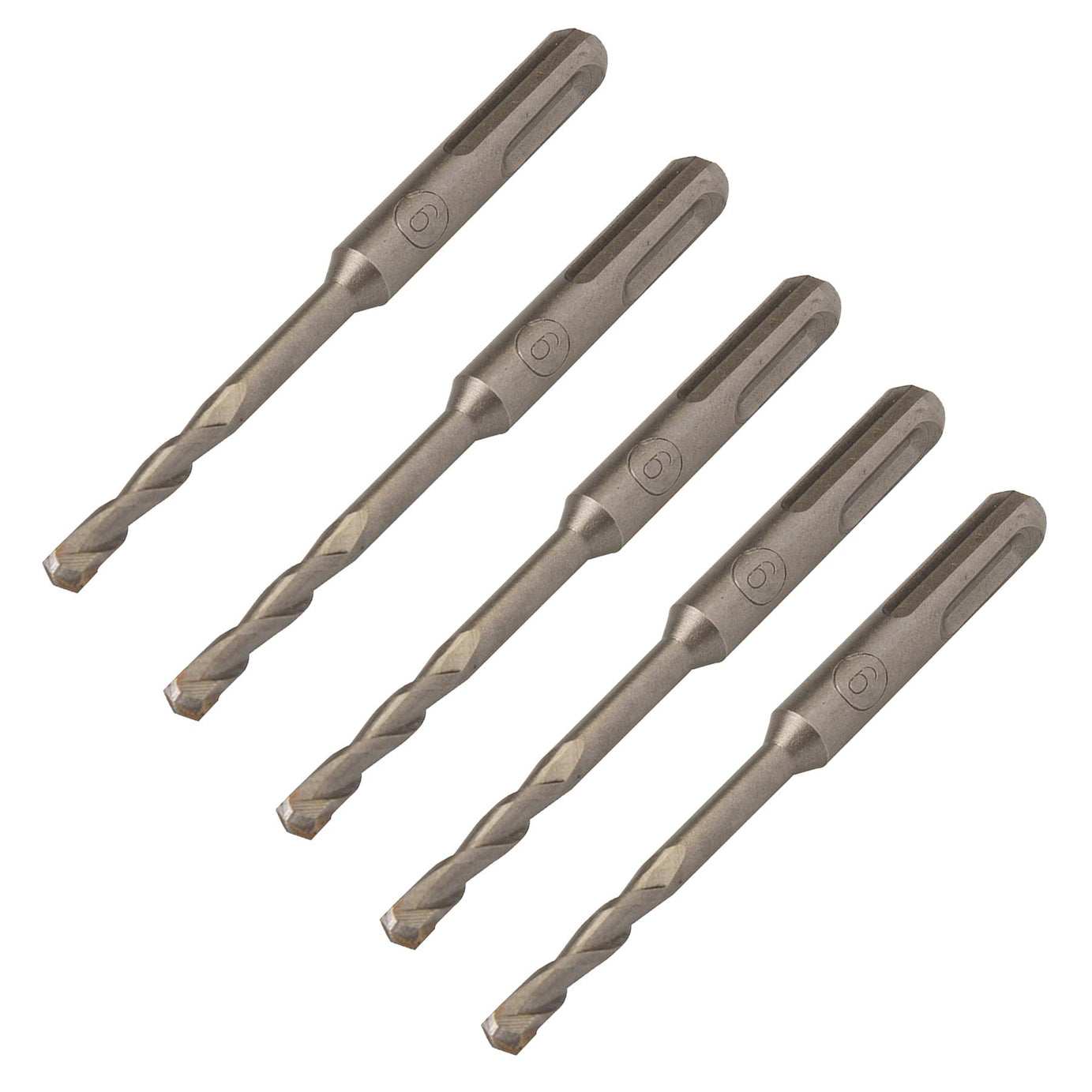 5 x SDS+ PLUS MASONRY DRILL BIT 6 x 110mm, TUNGSTEN CARBIDE TIP, FOR STONE CONCRETE BRICK