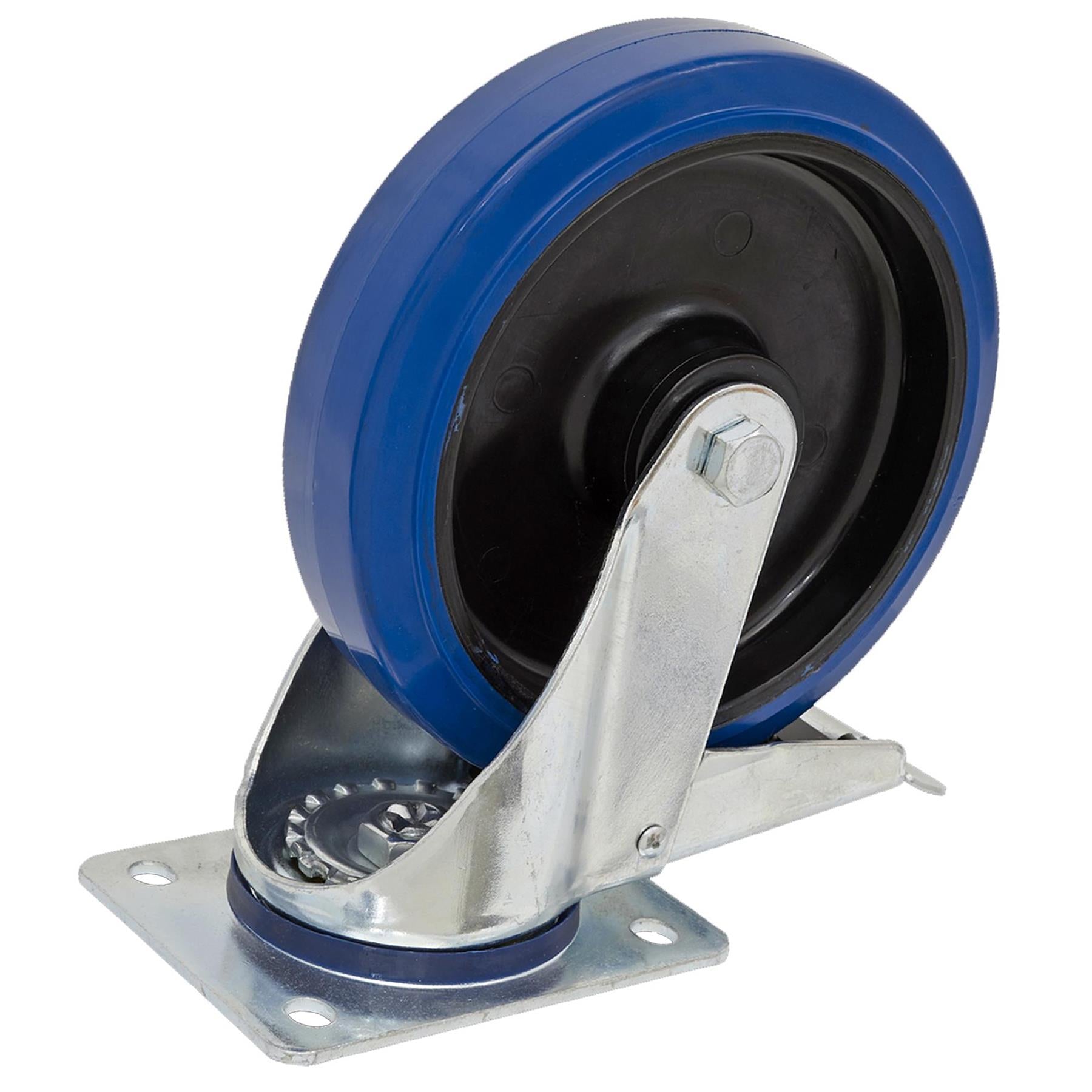 Sealey Heavy-Duty Elastic Swivel Castor Wheel With Total Lock 100m