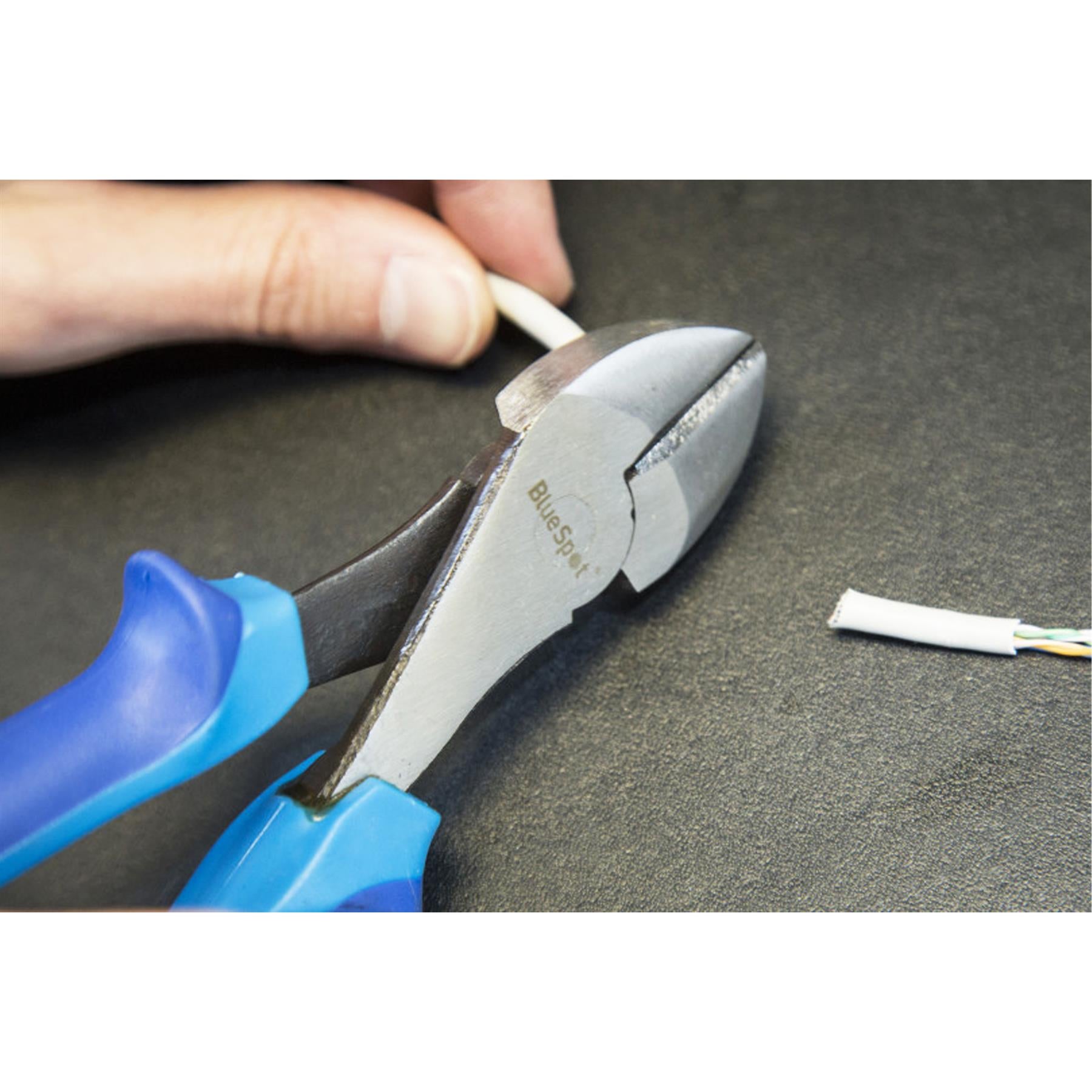 BlueSpot Side Cutting Pliers Wire Cutters Electricians Linemans Plier Tool 180mm