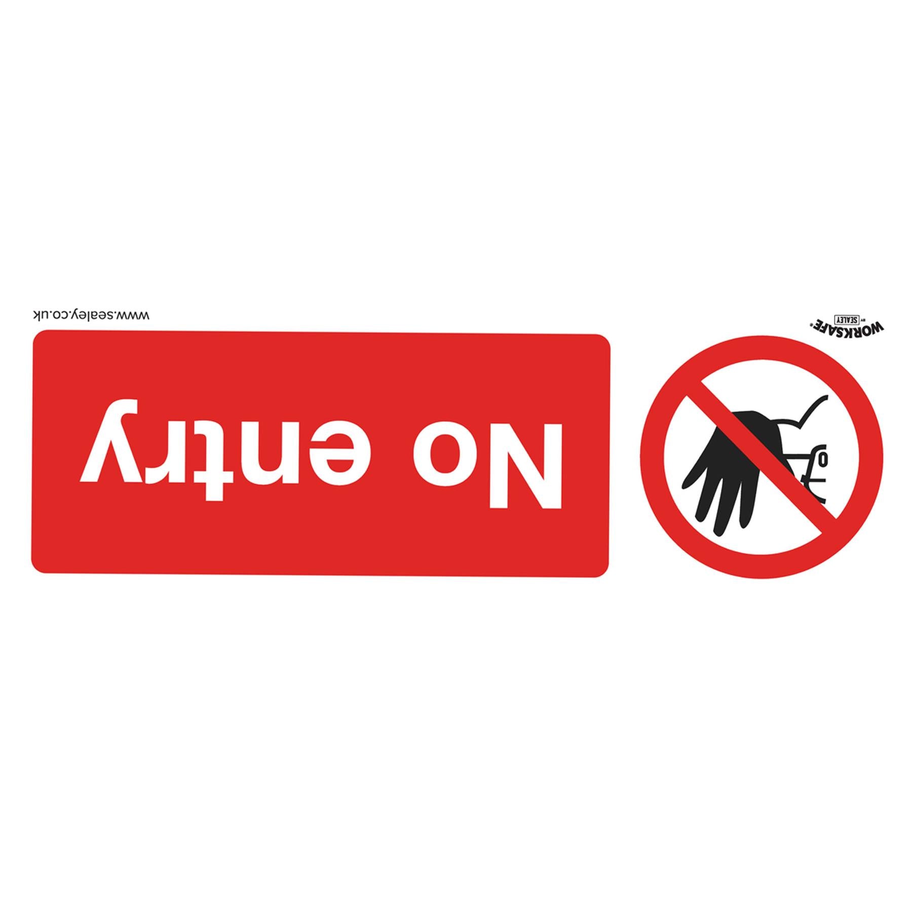 Safety Sign - No Entry - Rigid Plastic - Pack of 10. Sealey