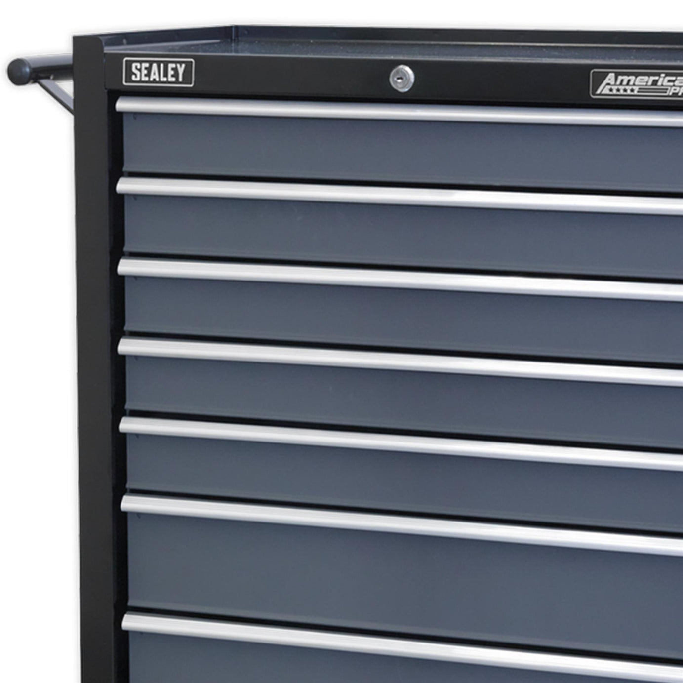 Sealey Rollcab 8 Drawer with Ball Bearing Slides - Black/Grey