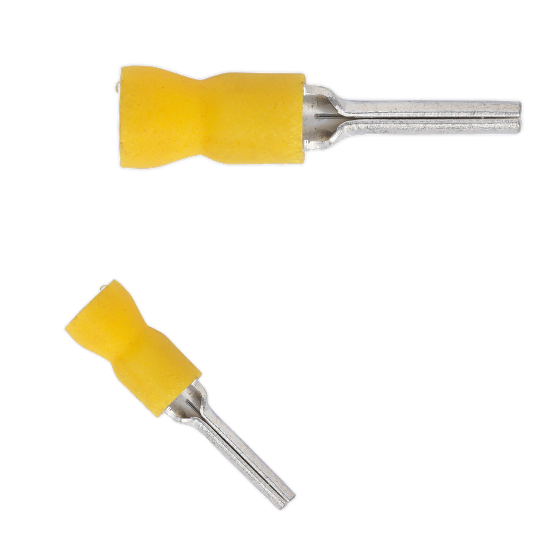 Sealey Easy-Entry Pin Terminal 14 x Ø2.9mm Yellow Pack of 100