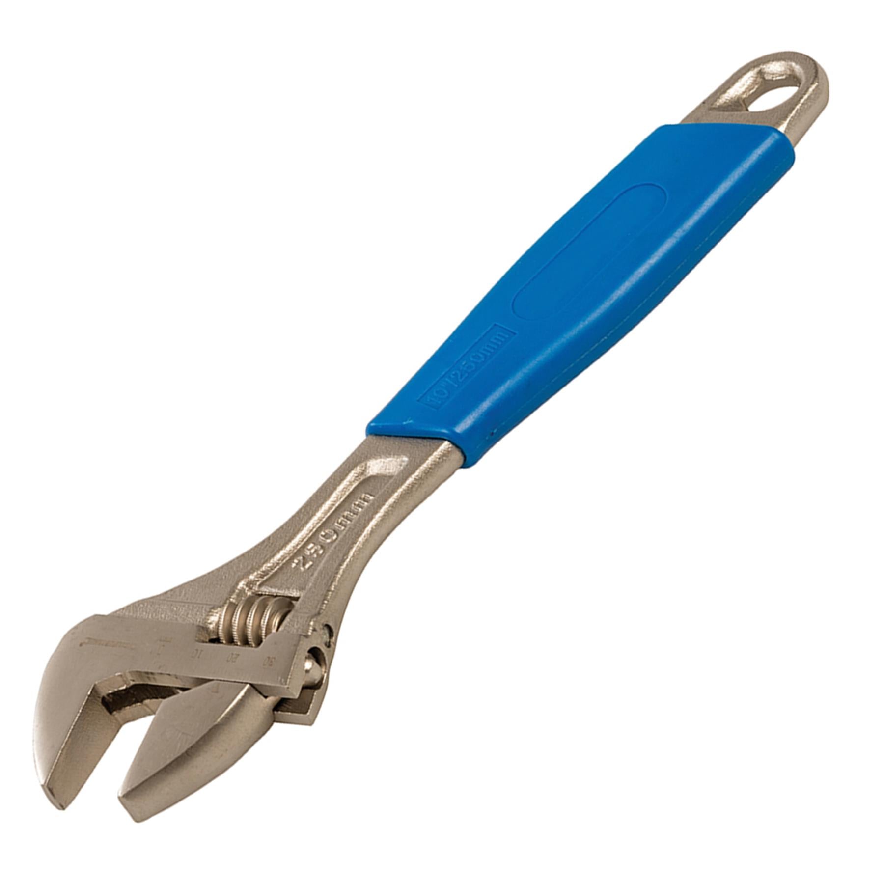 Adjustable Wrench 250mm Length - Jaw 27mm Chrome-Plated Carbon Steel