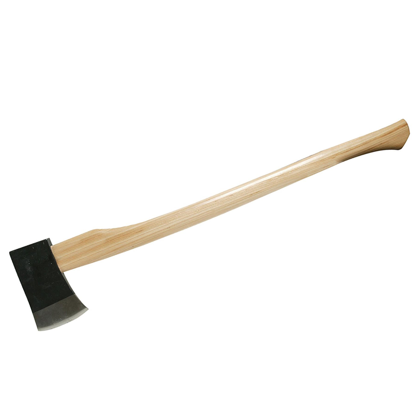 Hickory Felling Axe - 6Lb (2.72Kg) Forged Steel Powder-Coated Head Polished Edge