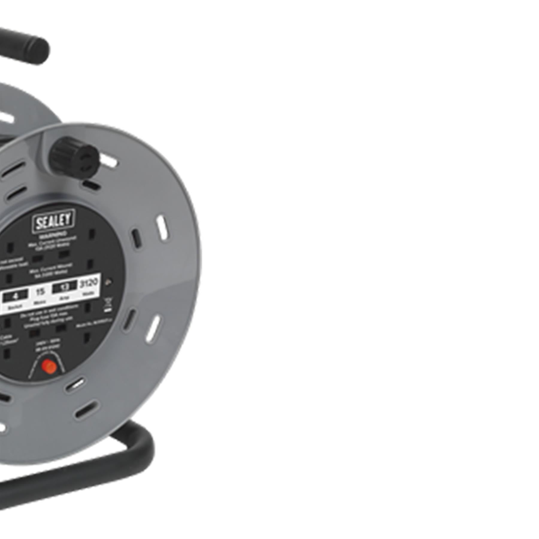 Sealey Cable Reel 15m 4 x 230V Thermal Trip