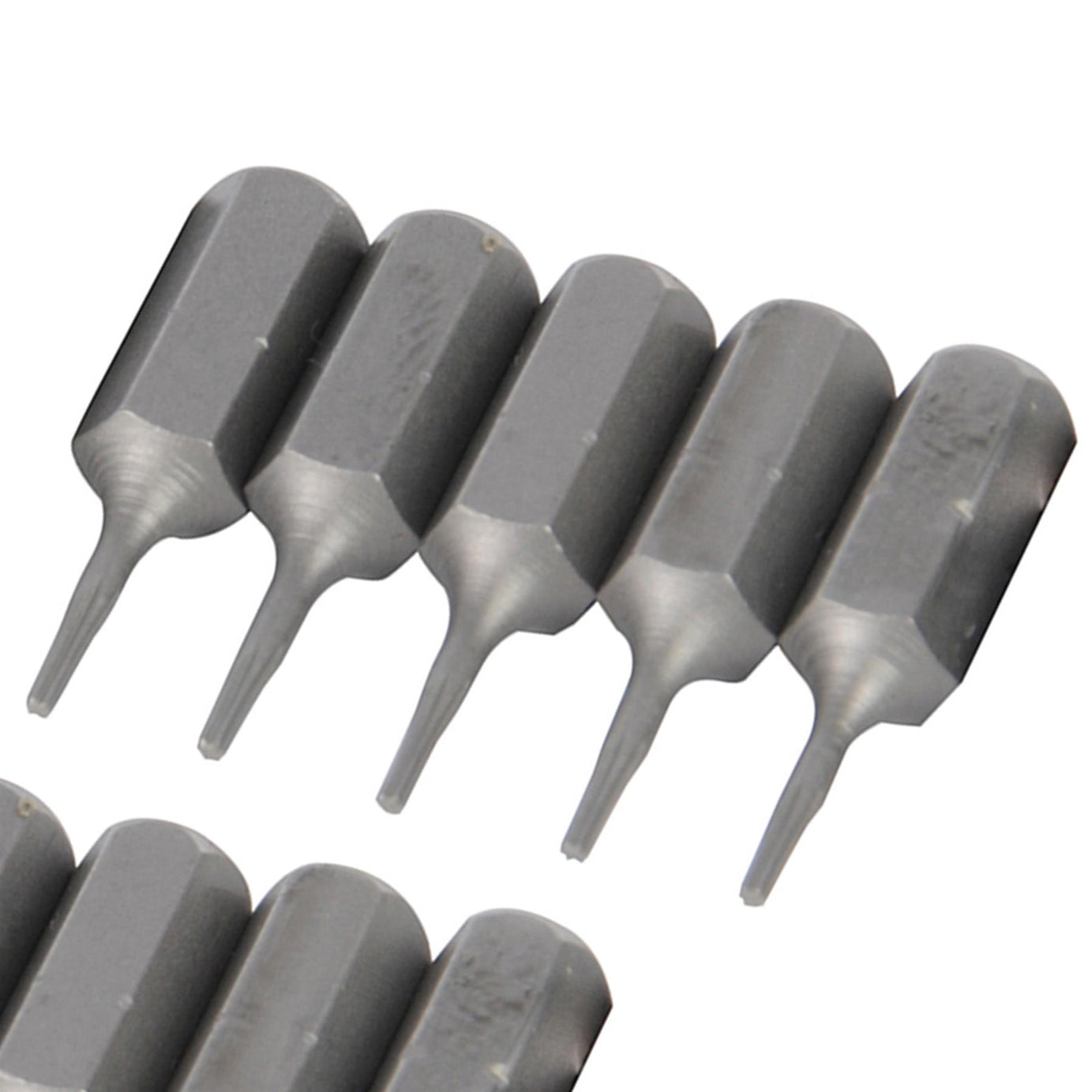 10 PACK- T4 TRX/TORX Star Chrome Vanadium Screwdriver Bits- ¼” Hex Steel Shank