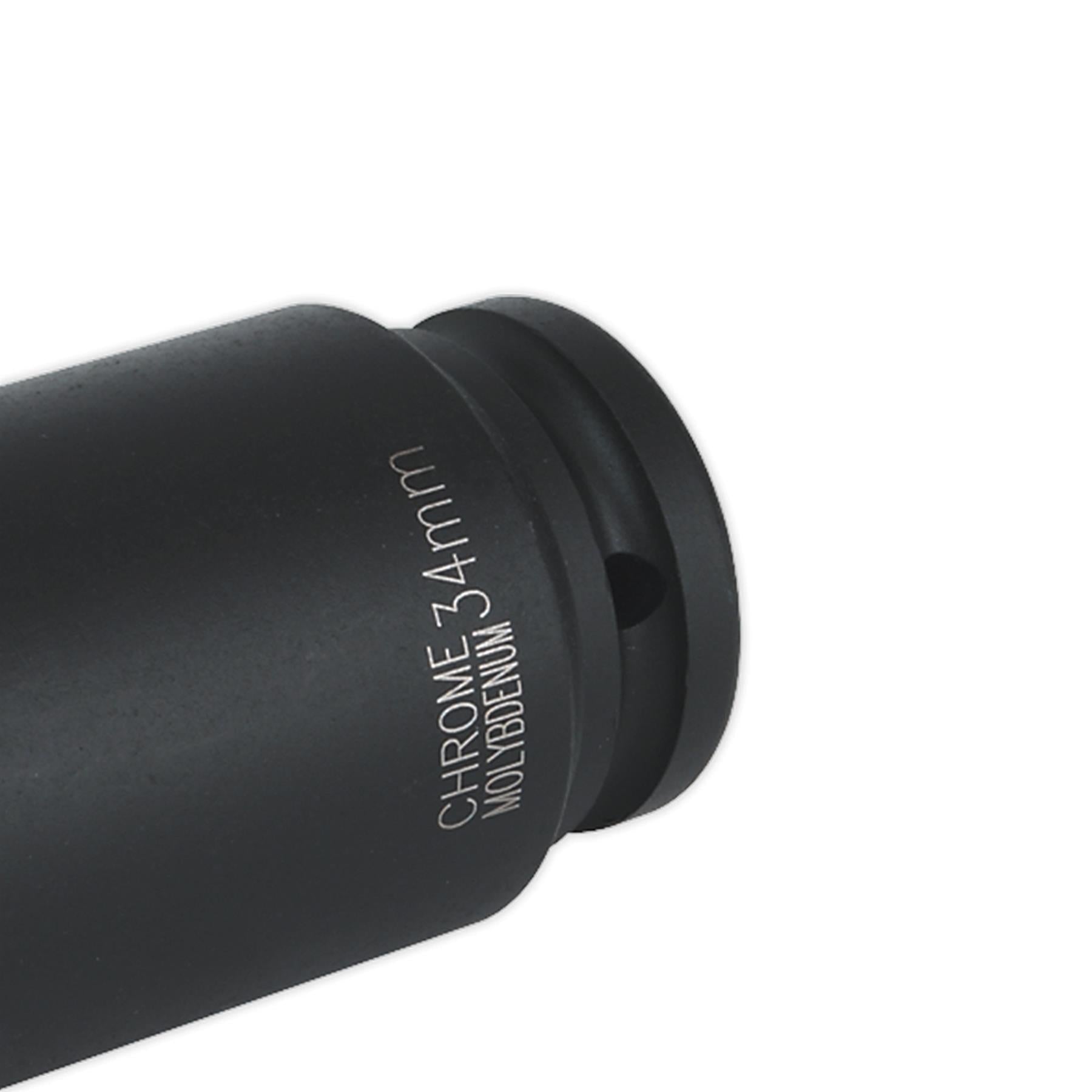 Sealey Impact Socket 34mm Deep 3/4"Sq Drive