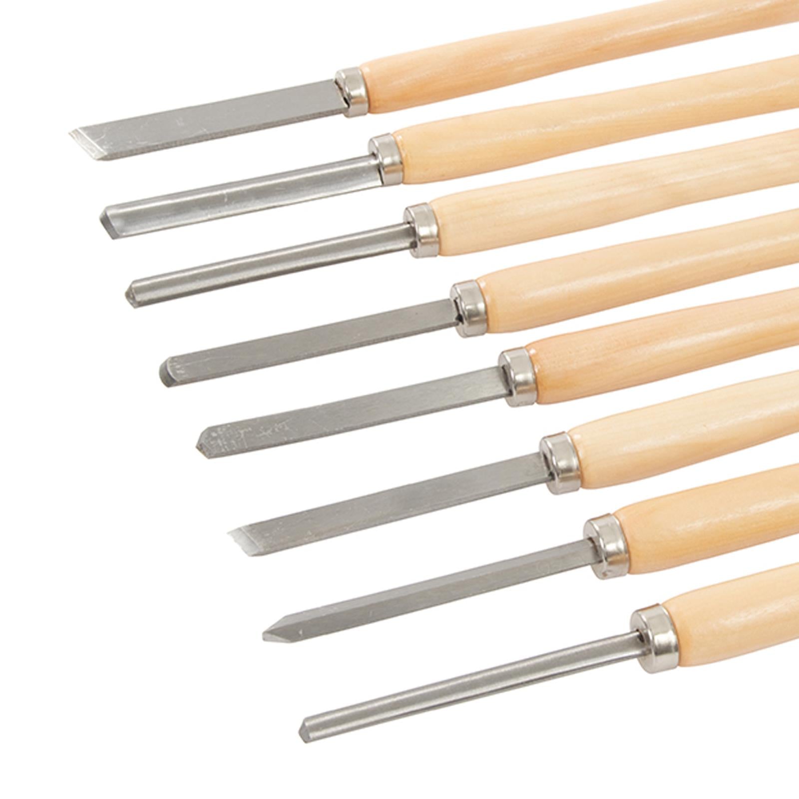 Wood Turning Chisel Set 8Pce Woodwork Chisels For Shaping Wood