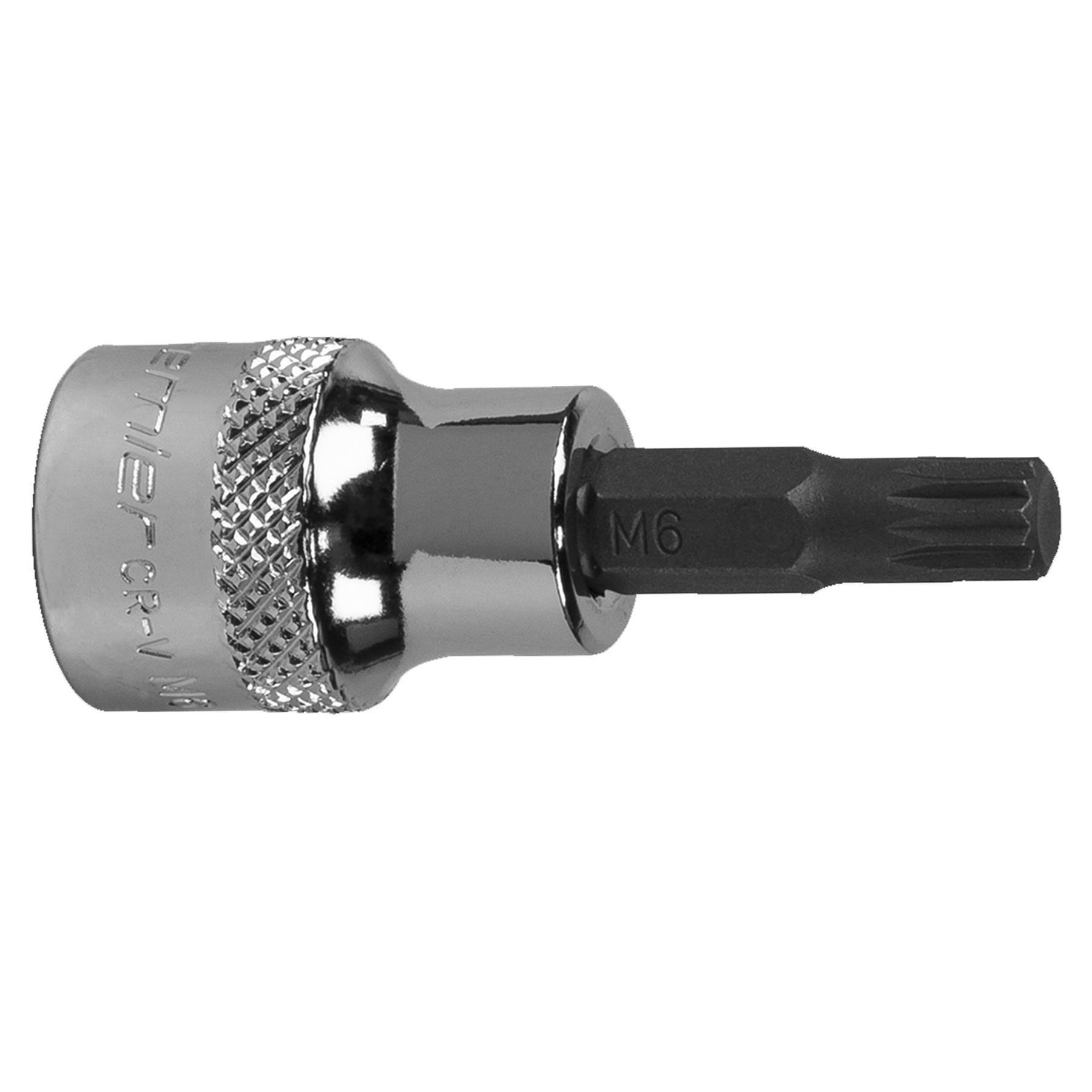 Sealey Spline Socket Bit M6 3/8"Sq Drive Chrome Vanadium steel