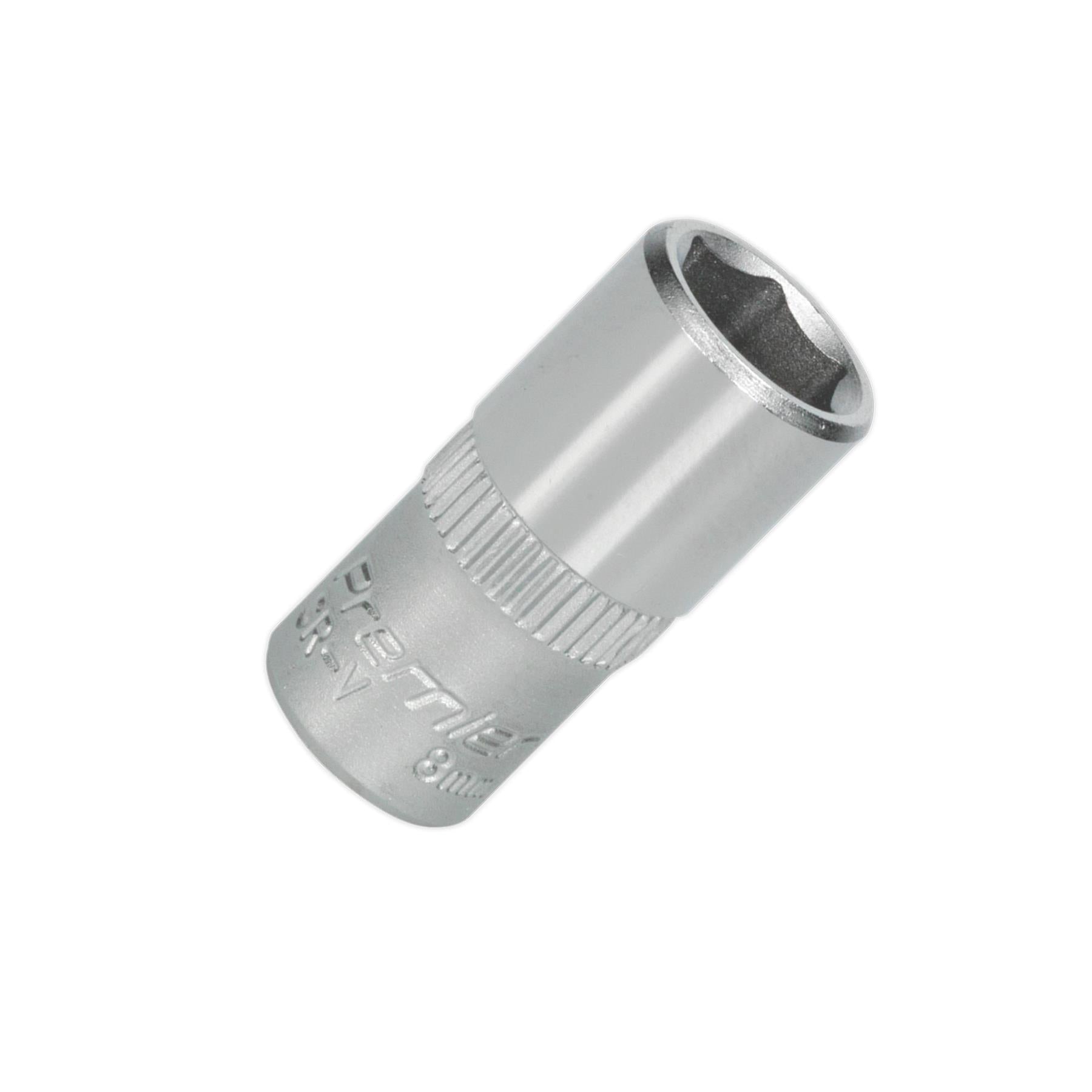Sealey WallDrive Socket 8mm 1/4"Sq Drive Chrome Vanadium Steel