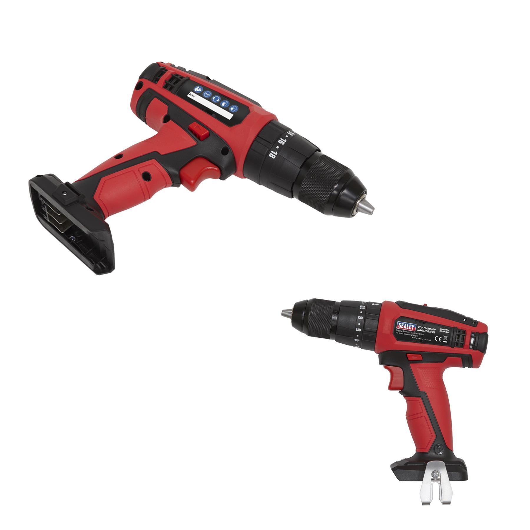 Sealey Hammer Drill/Driver Ø13mm 20V - Body Only