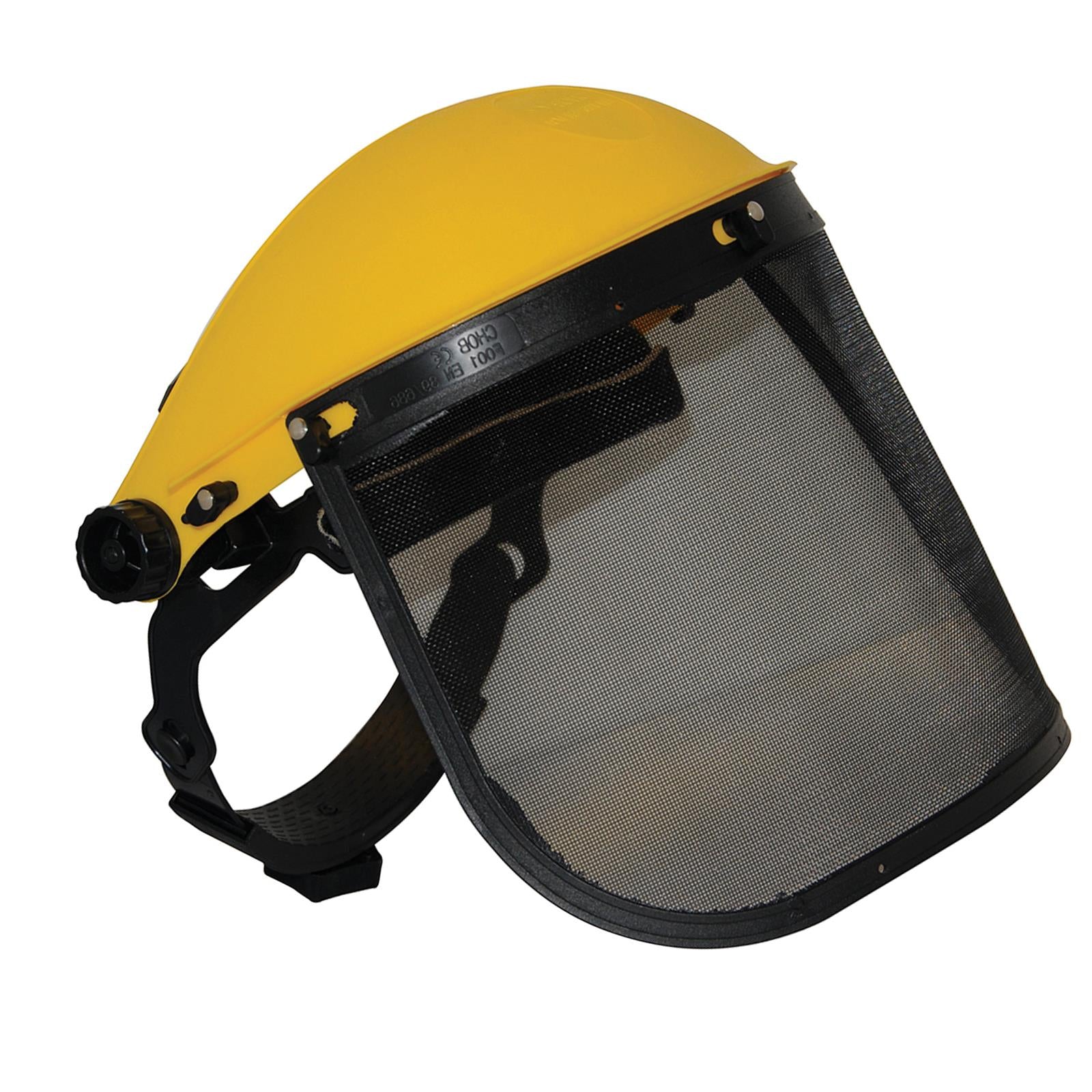 Mesh Safety Visor - Mesh Features Single Point Ratchet Adjustment Quality