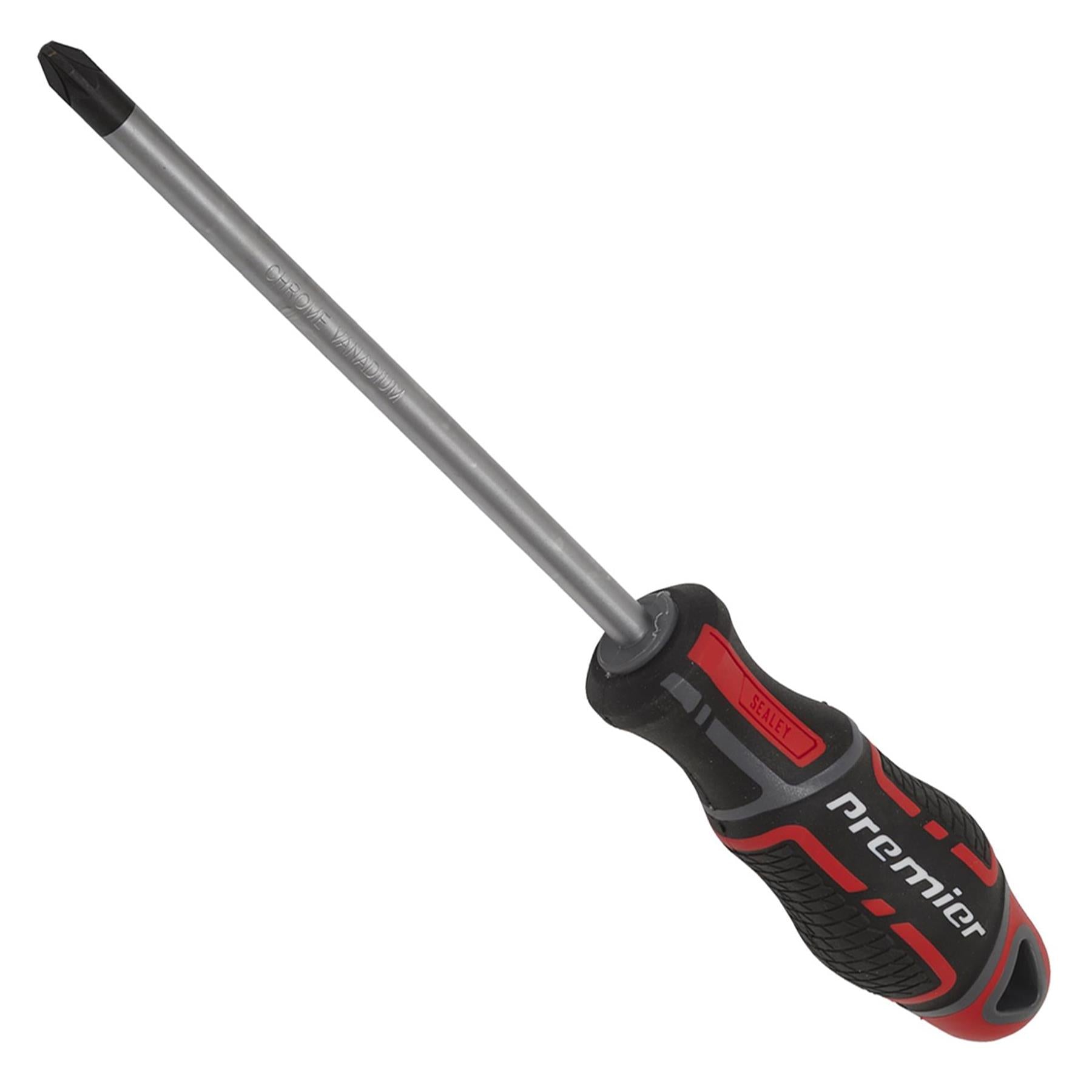 Sealey Screwdriver Pozi Pozidriv #3 x 150mm Soft Grip Handle Magnetic GripMAX