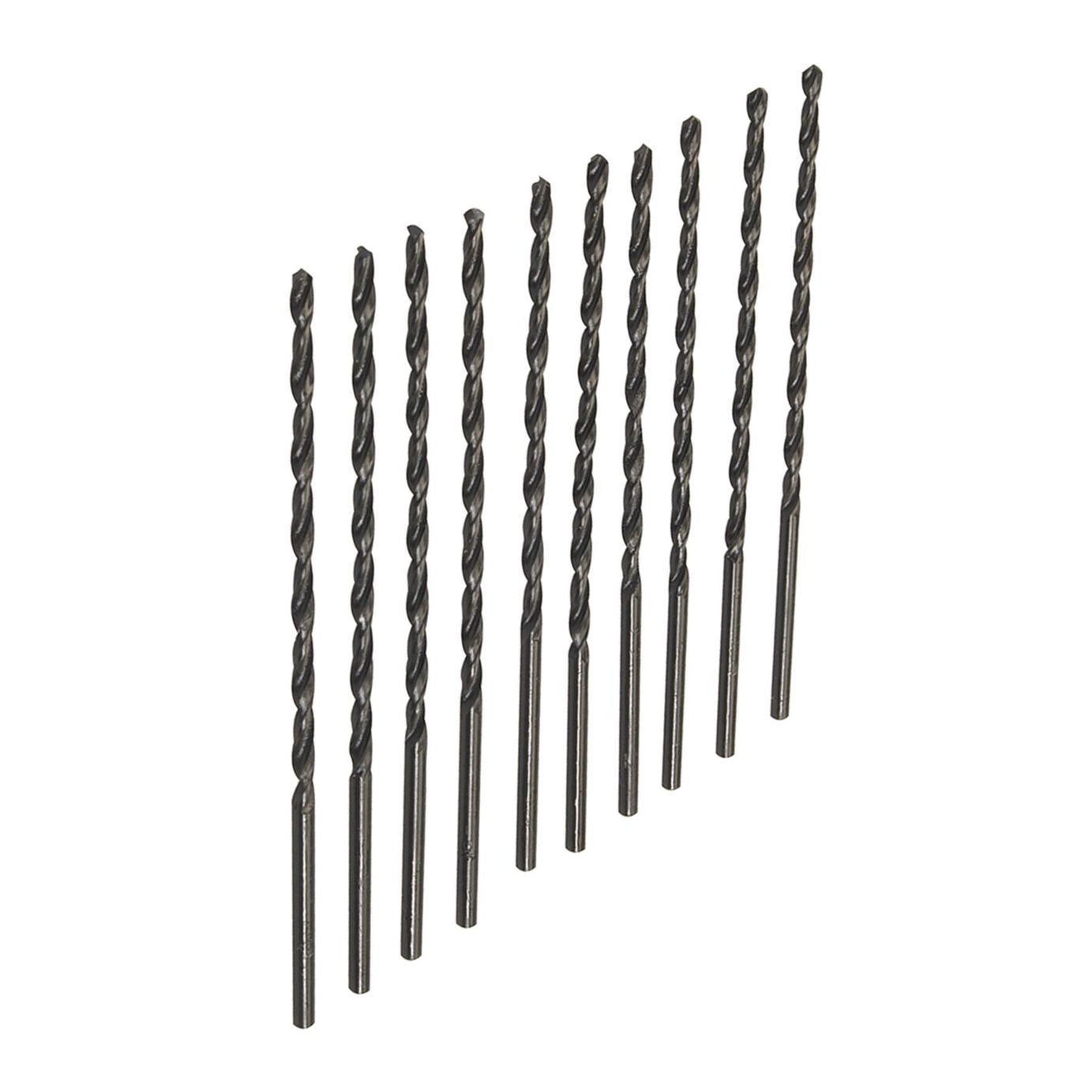 HSS-R Long Series Drill Bit Set 10pc 3.0 x 100mm Metal Steel Wood Plastic