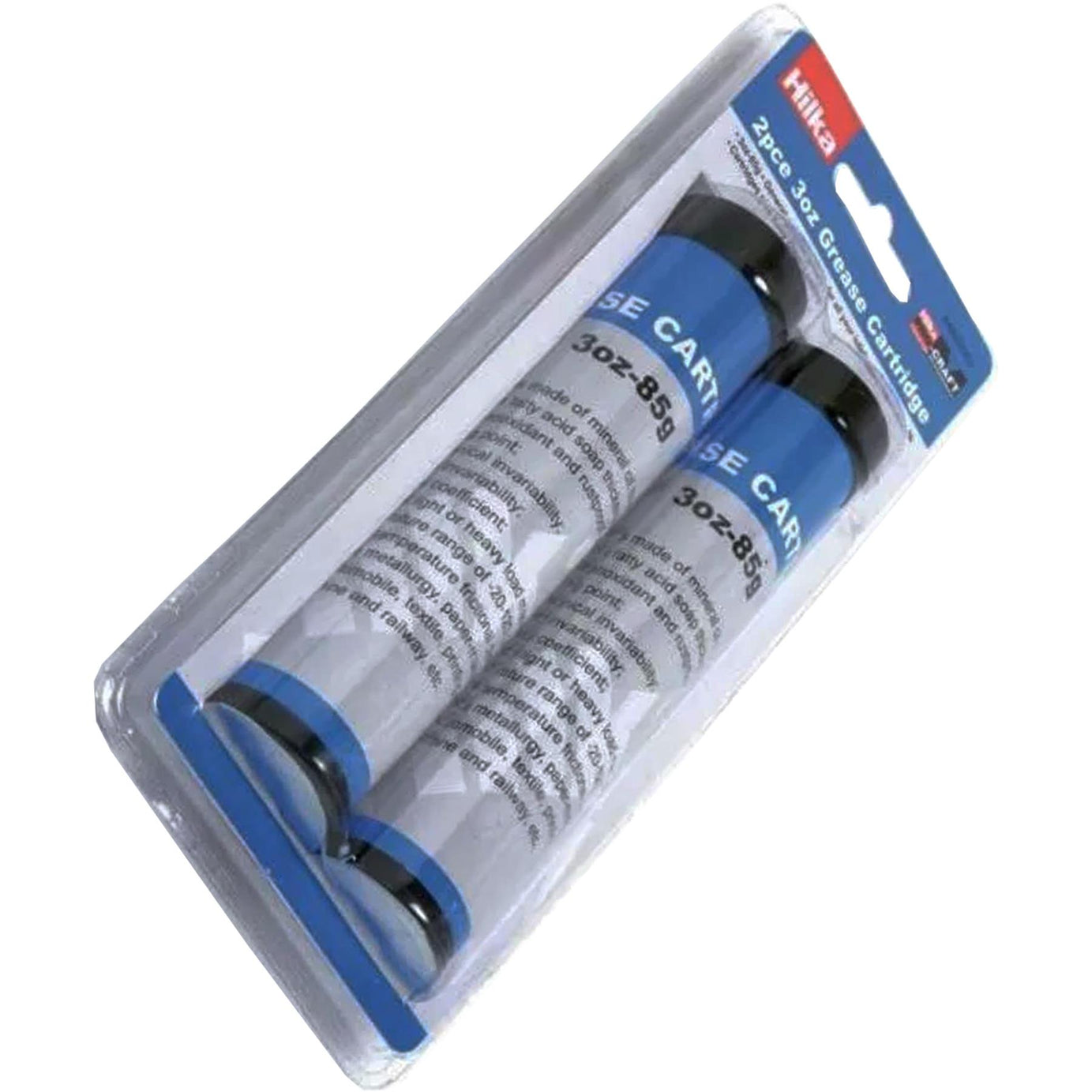 2 x LARGE GREASE GUN CARTRIDGES - 3oz - REFILL HILKA GREASE CARTRIDGE SET - NEW