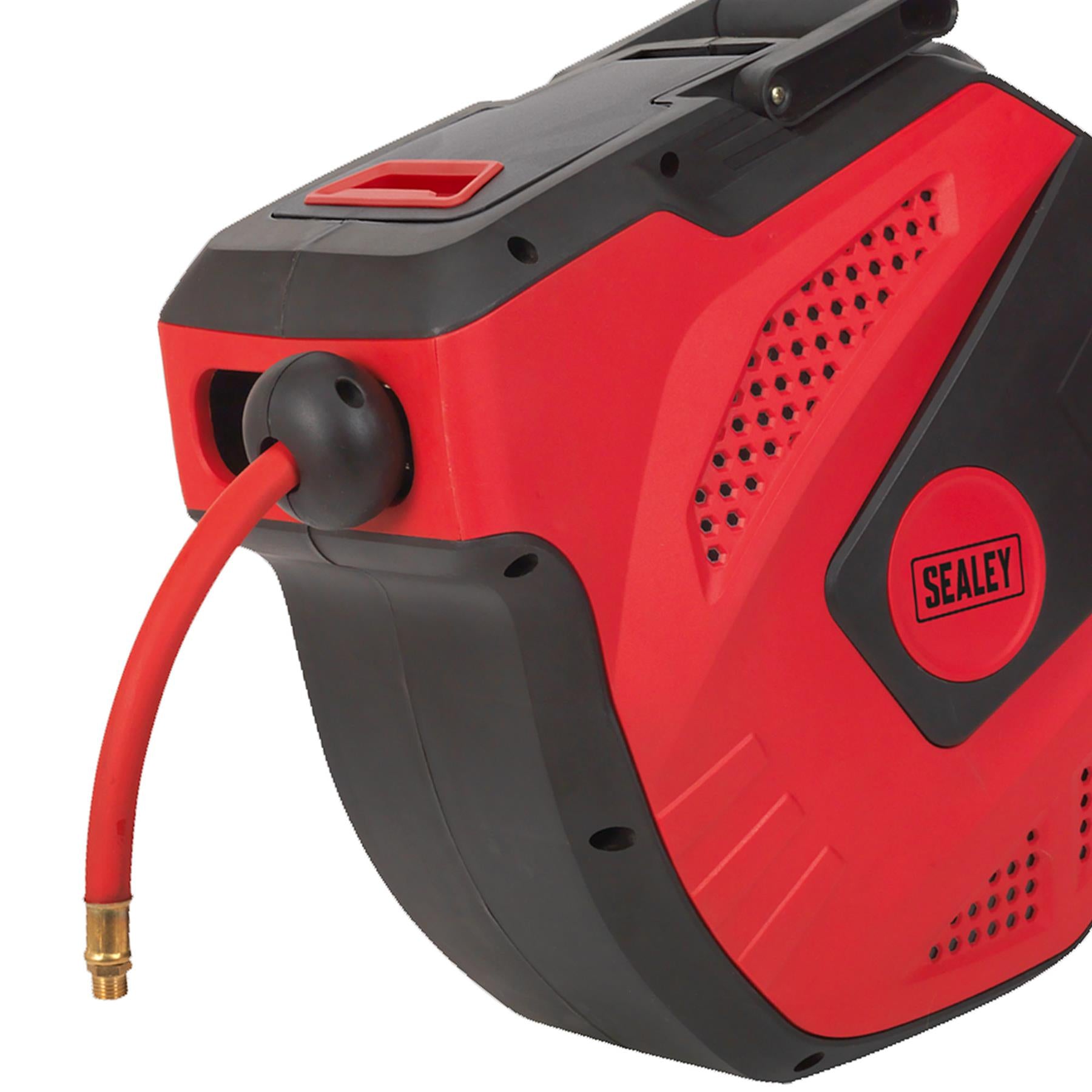 Sealey Air Hose Reel Auto-Rewind Control 20m 10mm ID-Rubber Hose