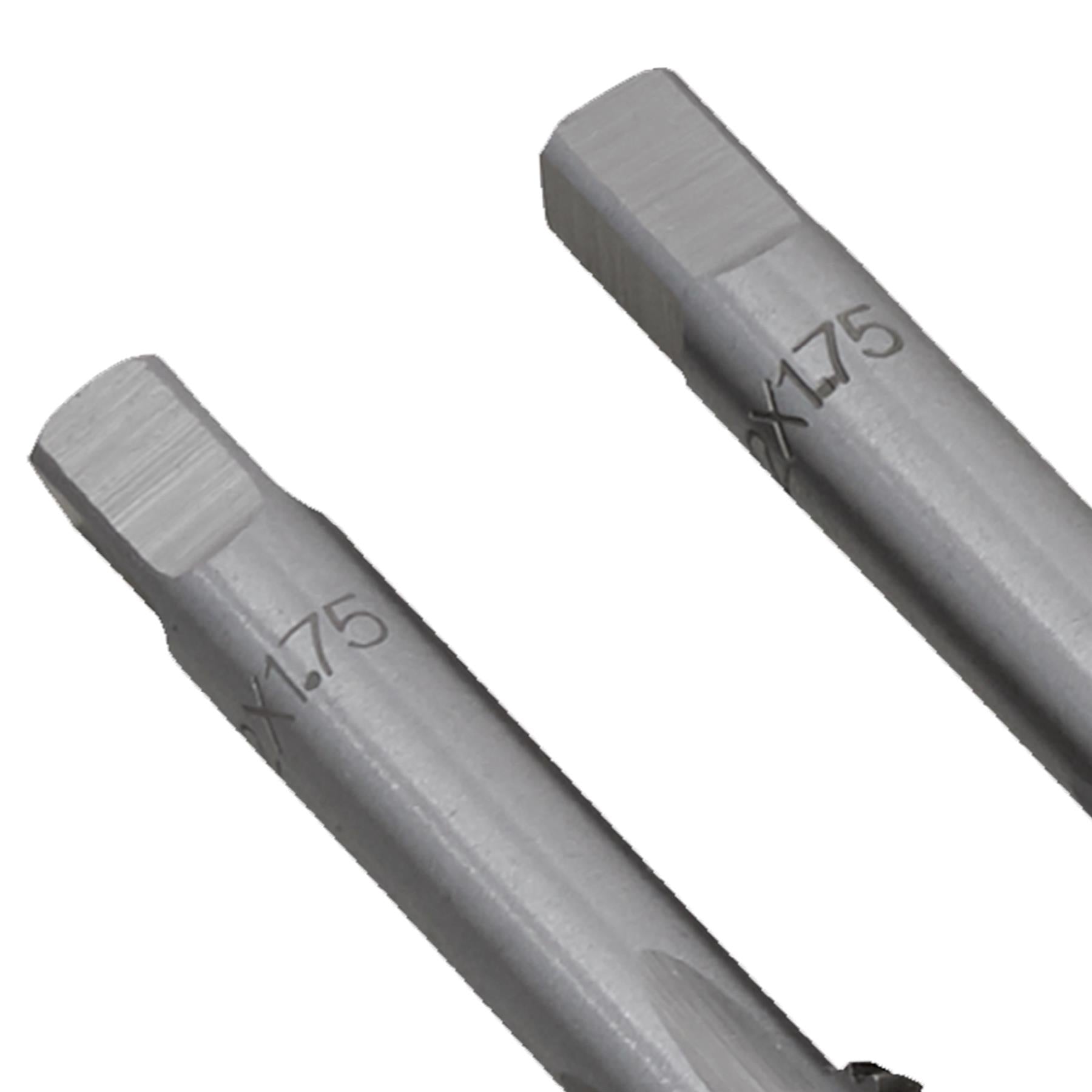 Sealey Tap Set 2pc (Taper & Plug) M12 x 1.75mm Garage Workshop DIY